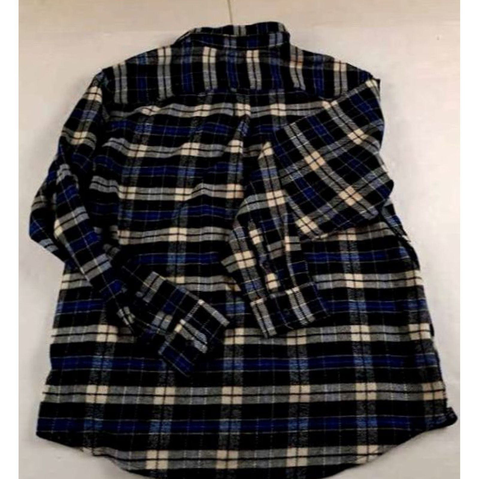 Orvis VINTAGE Orvis Shirt Plaid Flannel Cotton Blue 2XL Button-Up Long Sleeve NWT Mens Outdoor Pockets 31in long 27in chest Size US XXL / EU 58 / 5 - 6 Thumbnail