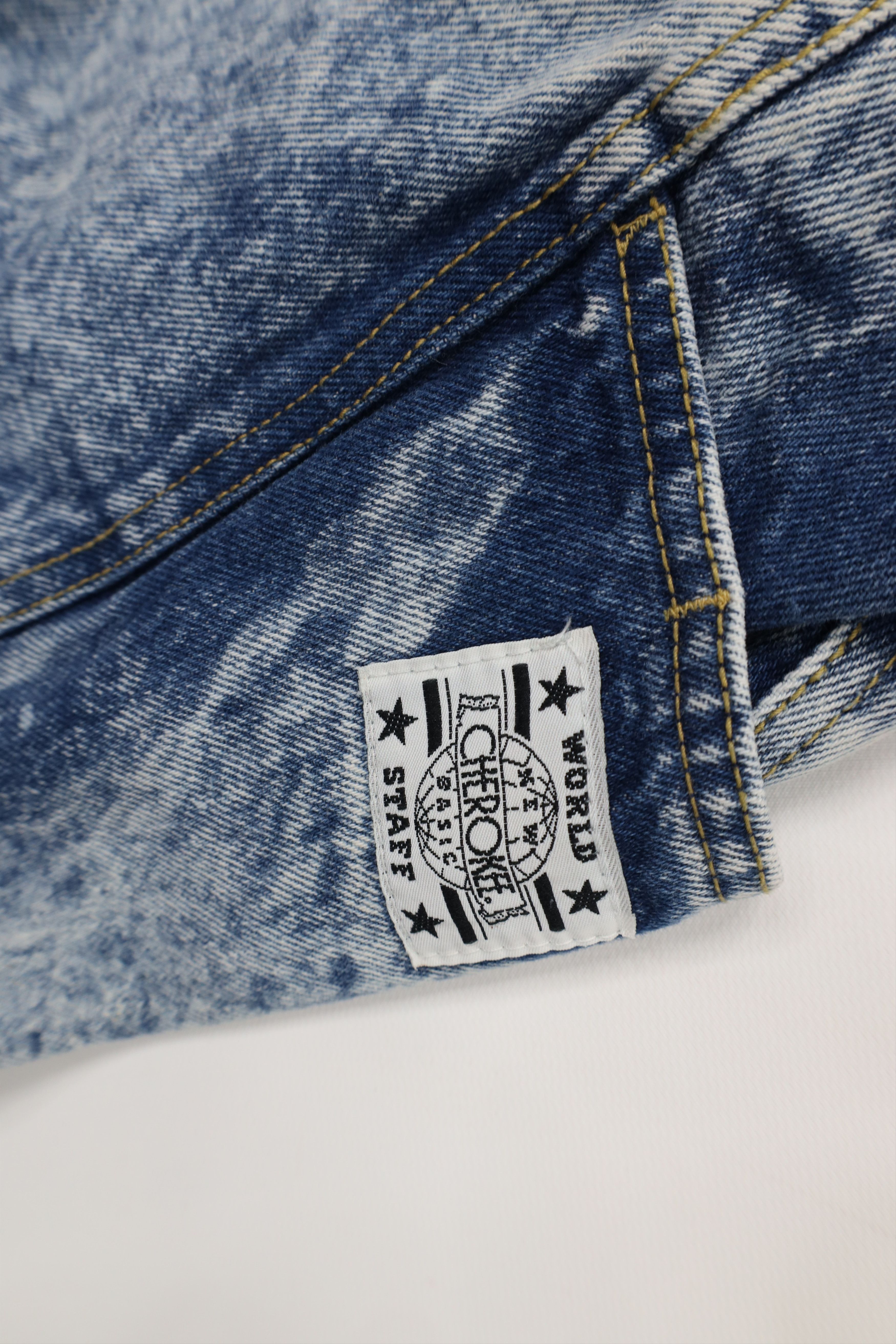 Vintage Vintage 70s Streetwear Acid Wash Zip Cuff Denim Jeans USA Size 34" / US 12 / IT 48 - 15 Thumbnail