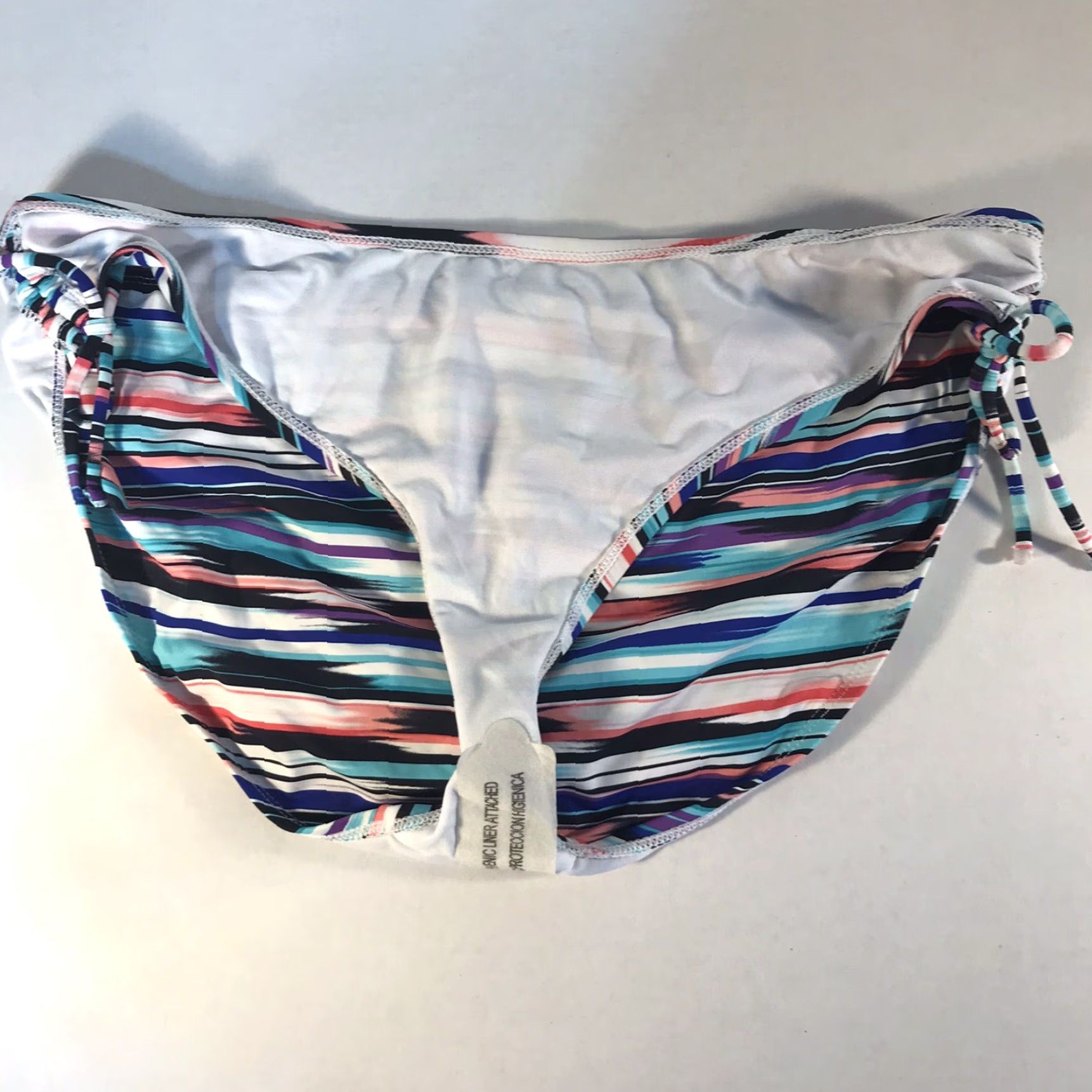 Apt. 9 Apt 9 Bikini Bottoms Women's Striped Side Ties 1X Plus Size Multicolor EUC Beachwear Women’s Bottoms Size 40" / US 18 - 5 Thumbnail