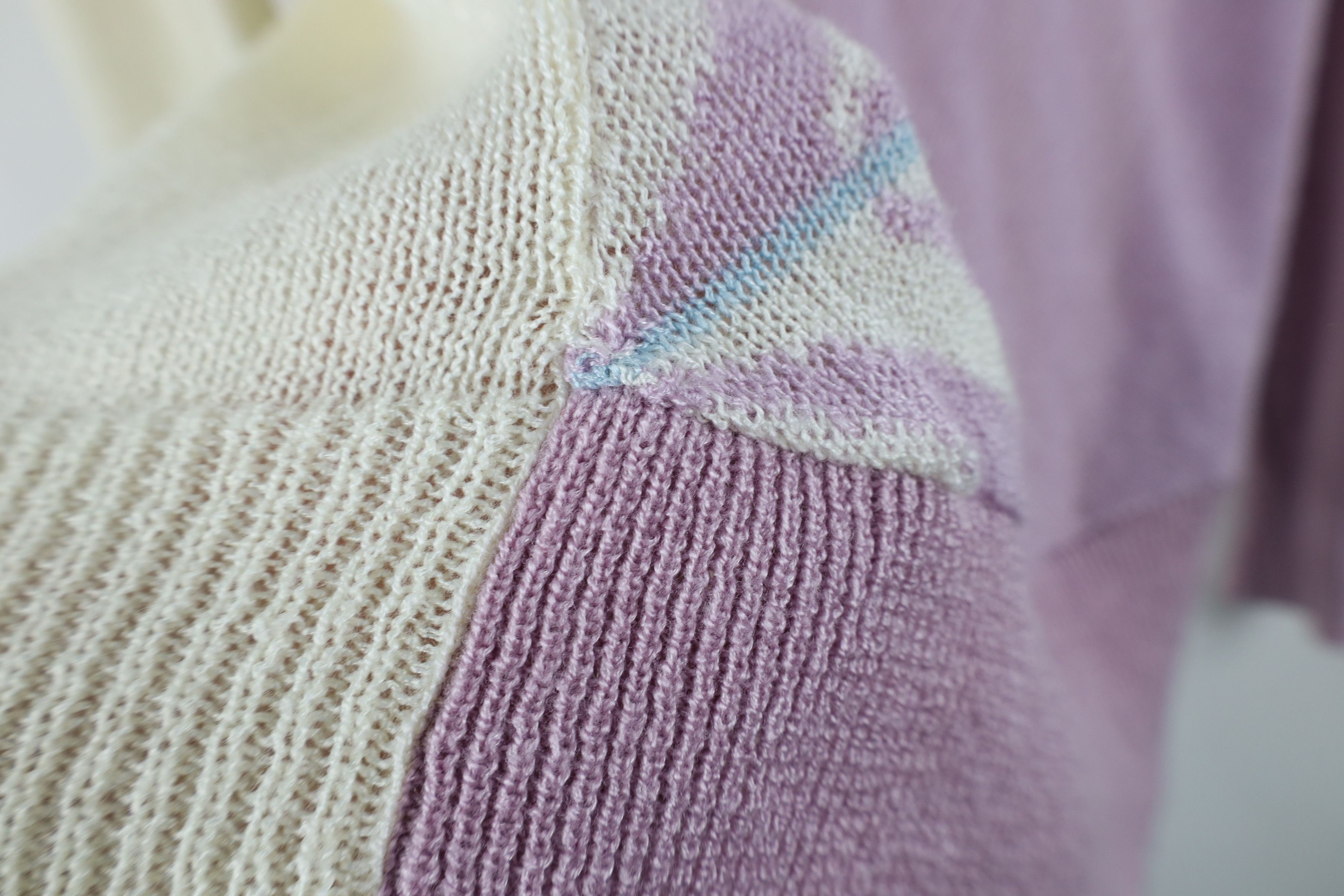 Vintage Vintage 70s 80s Mid Mod Loose Knit Nature Leaf Sweater Size L / US 10 / IT 46 - 6 Thumbnail