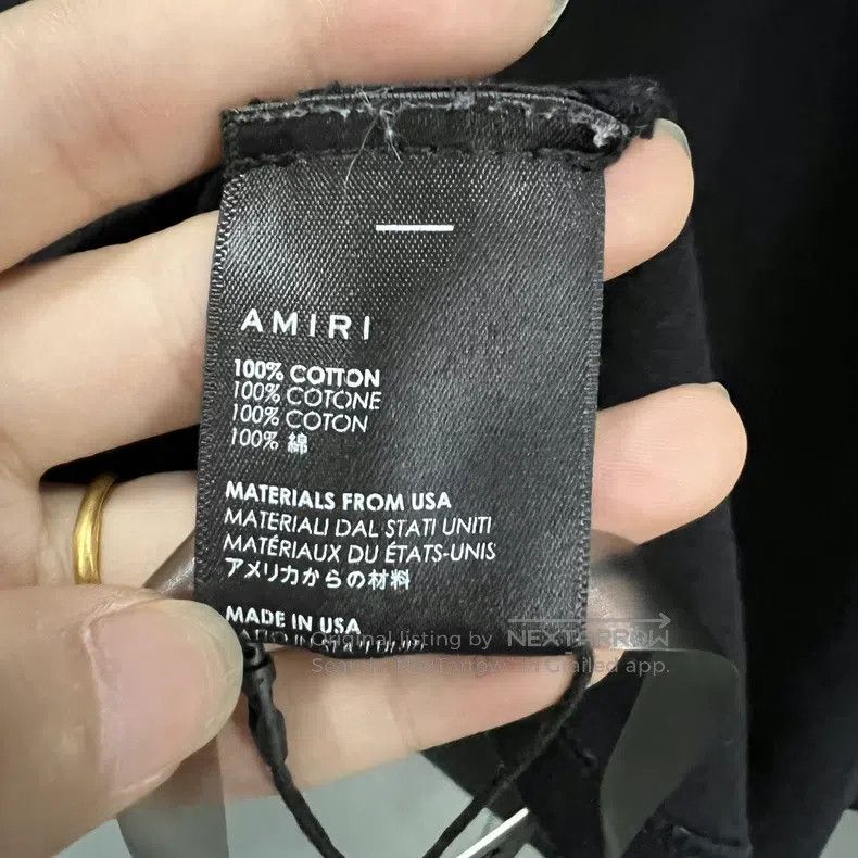 Amiri Amiri Size XL Black letter printed short sleeves Size US XL / EU 56 / 4 - 4 Thumbnail