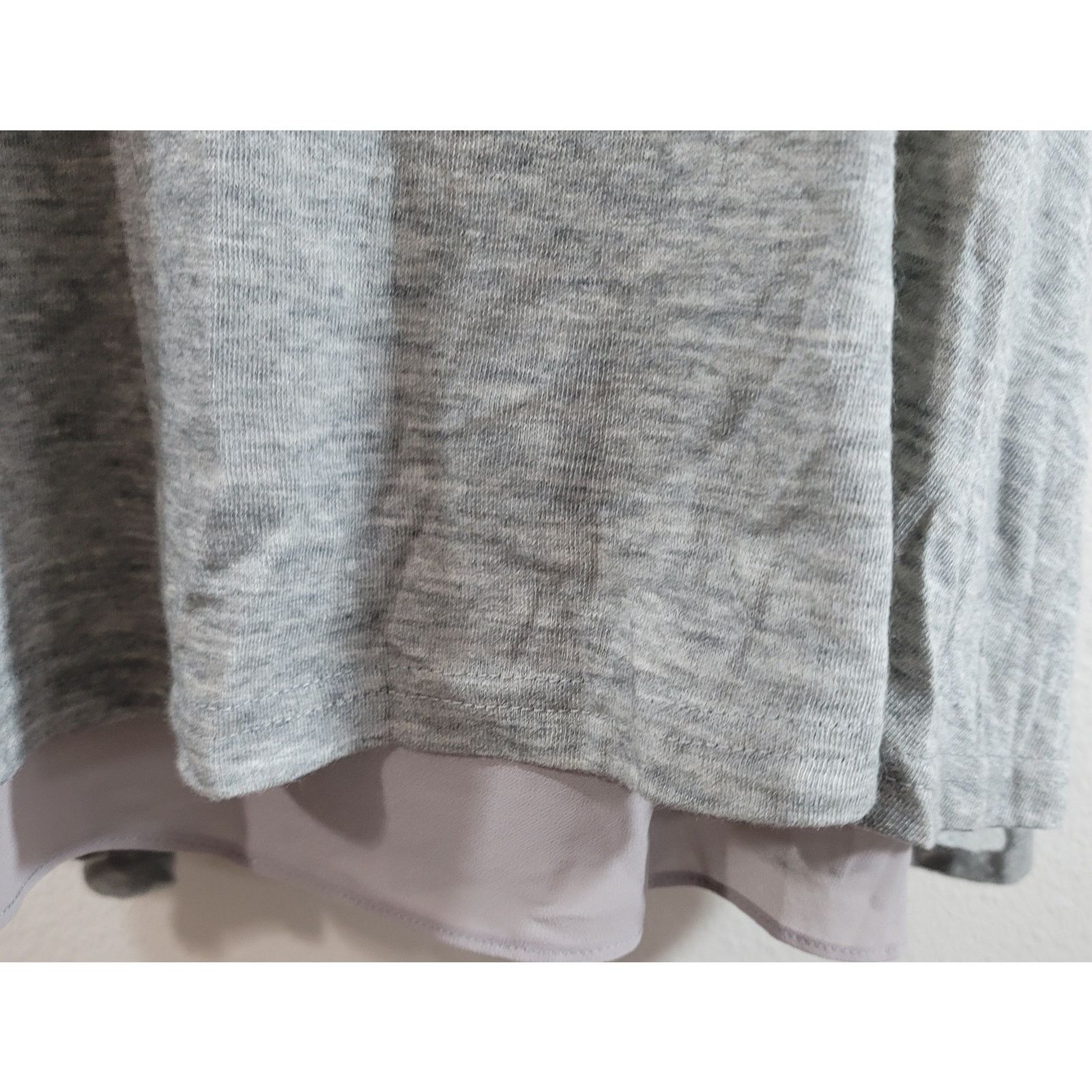 Other Umgee Gray Heathered Layered Hem Scoop Neck Medium Size M / US 6-8 / IT 42-44 - 5 Thumbnail