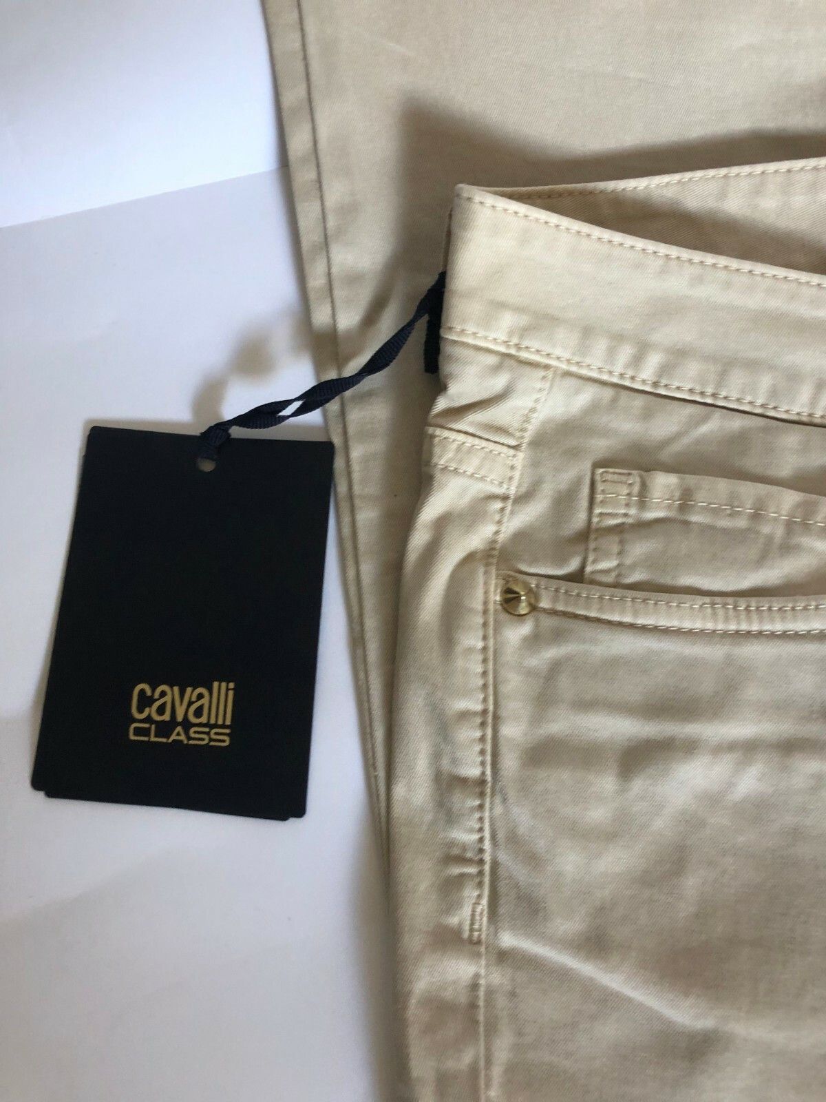 Cavalli Class Roberto Cavalli Class Beige 14 US 50 EU Skinny Jeans Pant Size 36" / US 14 / IT 50 - 6 Thumbnail