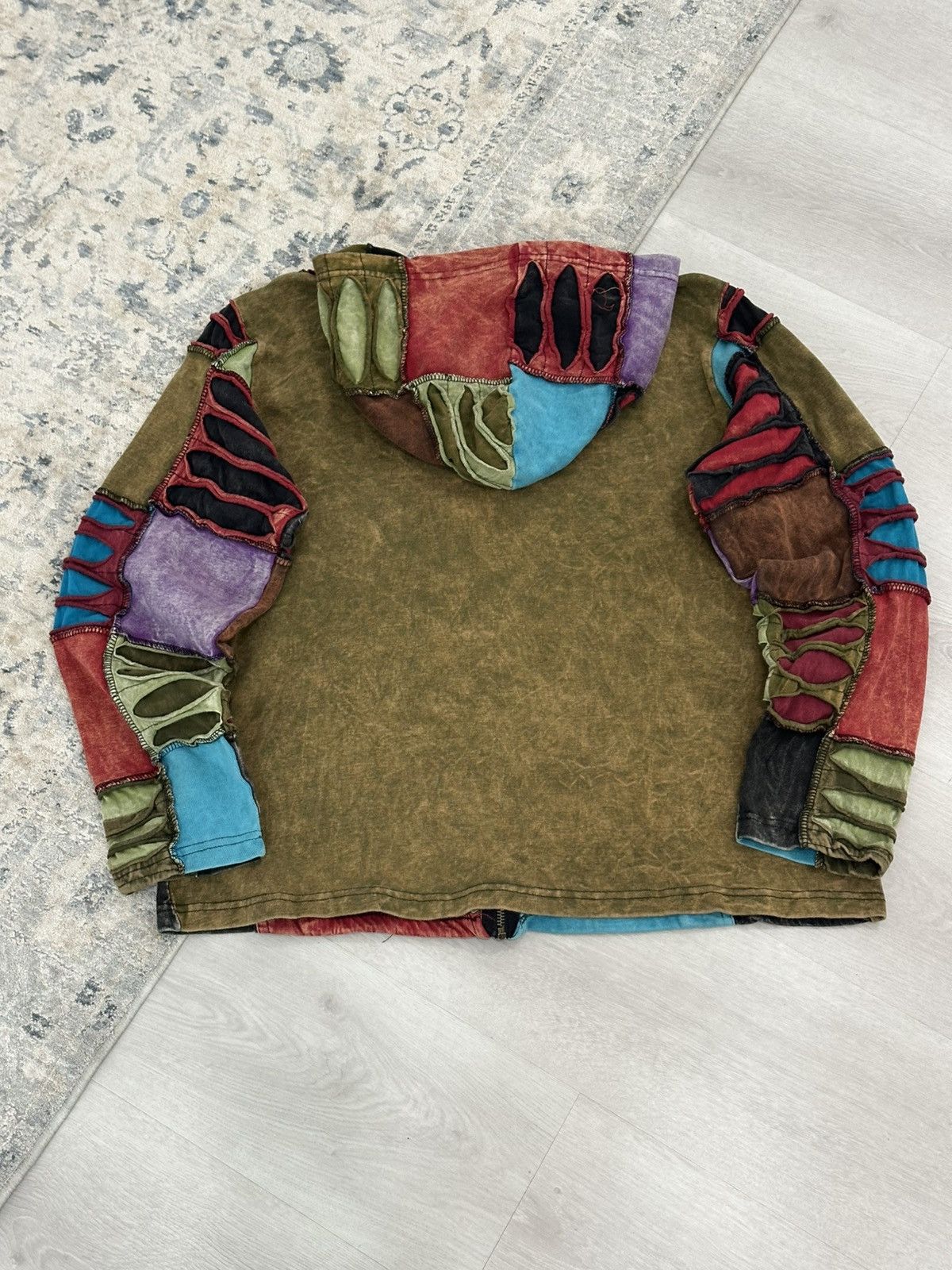 Rising Sun & Co. Rising International Multi-coloured Patchwork Zip Hoodie Art Size M / US 6-8 / IT 42-44 - 8 Thumbnail