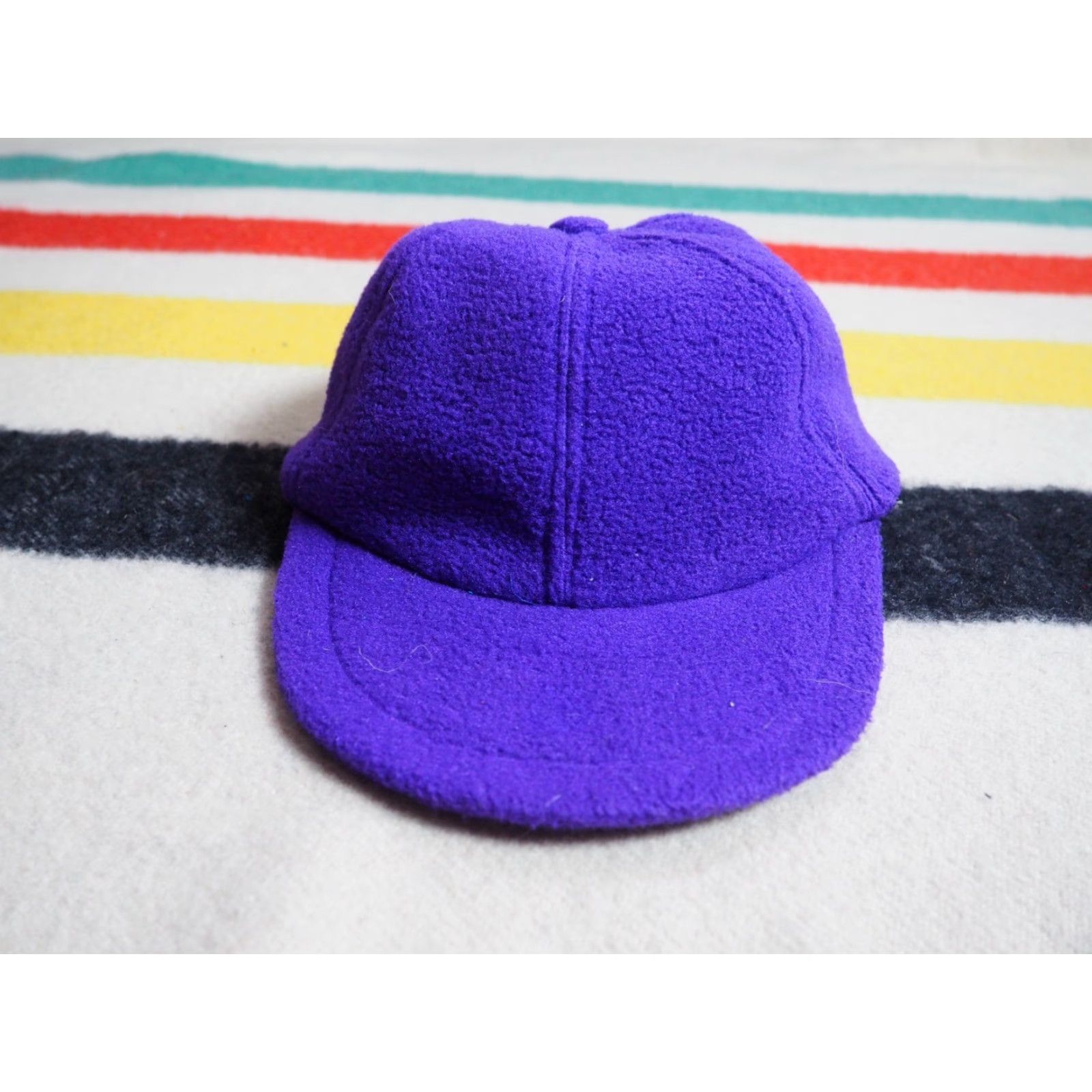 Vintage VTG 90s Purple Outdoor Camp Lodge Hiking Stretch Fit Fleece Hat Cap OSFM Hat Mens Baseball Cap OSFM Purple VTG 90s Outdoor Theme 90s Mens Size US M / EU 48-50 / 2 - 3 Thumbnail