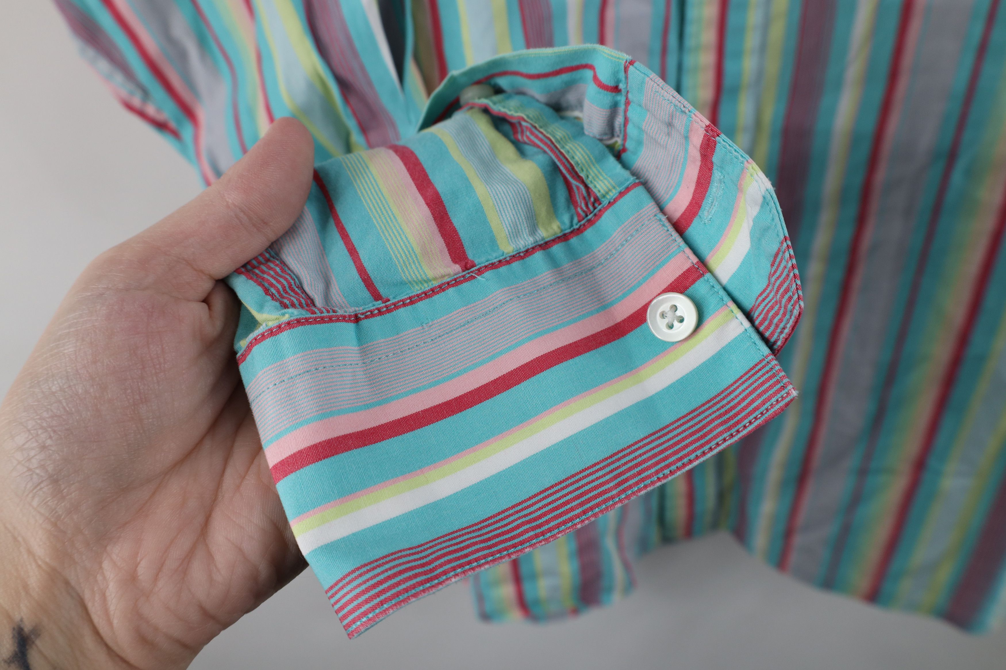 Vintage Vintage 90s Y2K Streetwear Striped Collared Button Shirt Size US XL / EU 56 / 4 - 7 Thumbnail