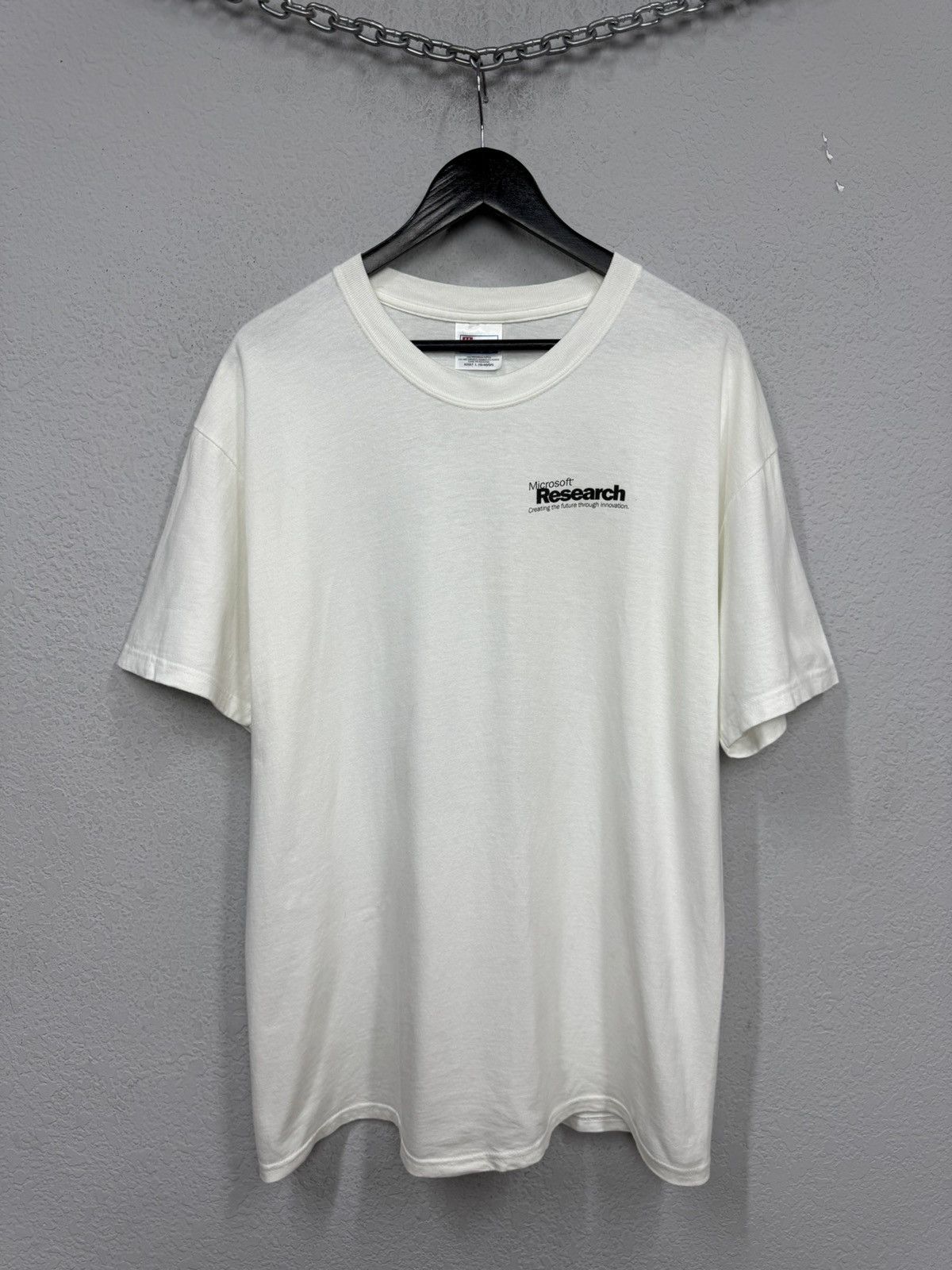 Hanes Vintage Microsoft T-Shirt 90s White Rare USA Google Size US L / EU 52-54 / 3 - 3 Thumbnail