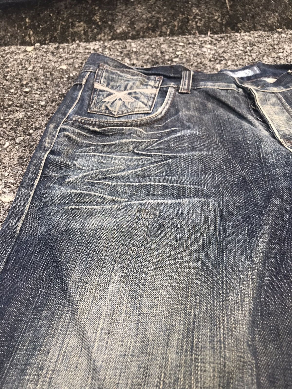 Japanese Brand 🔥Y2K SMOG Denim Flared Jeans🔥 Size US 34 / EU 50 - 7 Thumbnail