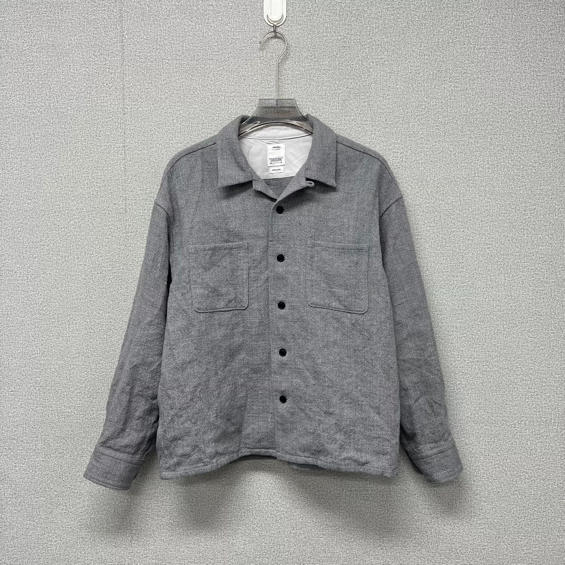 Visvim Visvim Gray Cuban Collar Button-Up Shirt Size US M / EU 48-50 / 2 - 1 Thumbnail