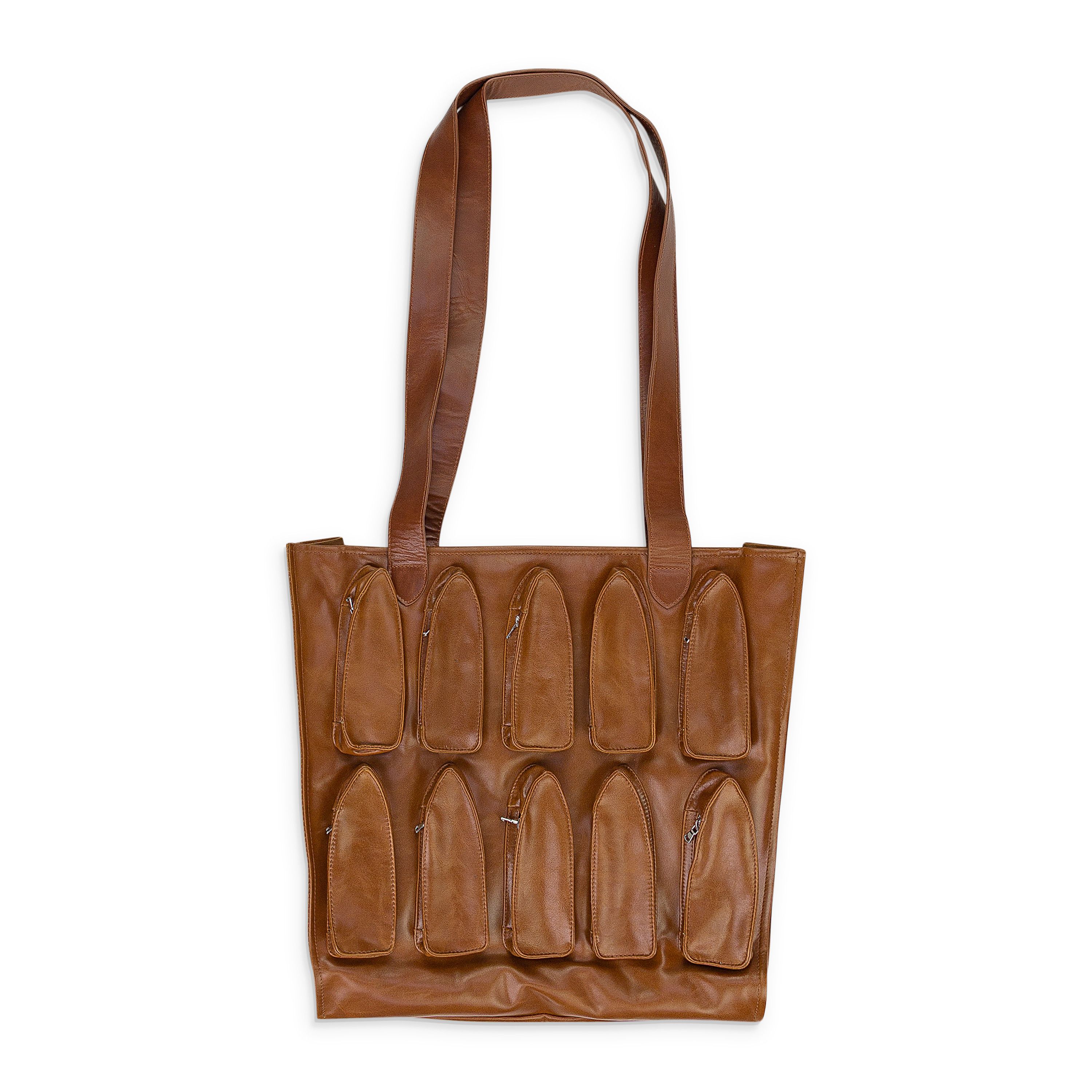 Who Decides War Who Decides War BROWN THORNED POCKET TOTE BAG SIZE OS Size ONE SIZE - 1 Thumbnail