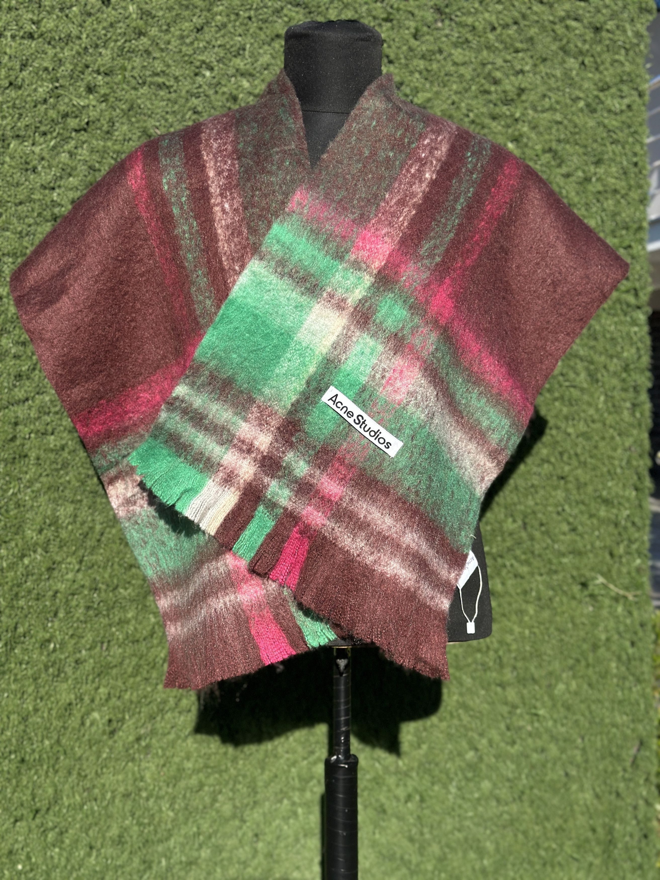 Acne Studios Acne Studios Mohair Alpaca Wool Plaid Scarf 210x35cm Size ONE SIZE - 5 Thumbnail