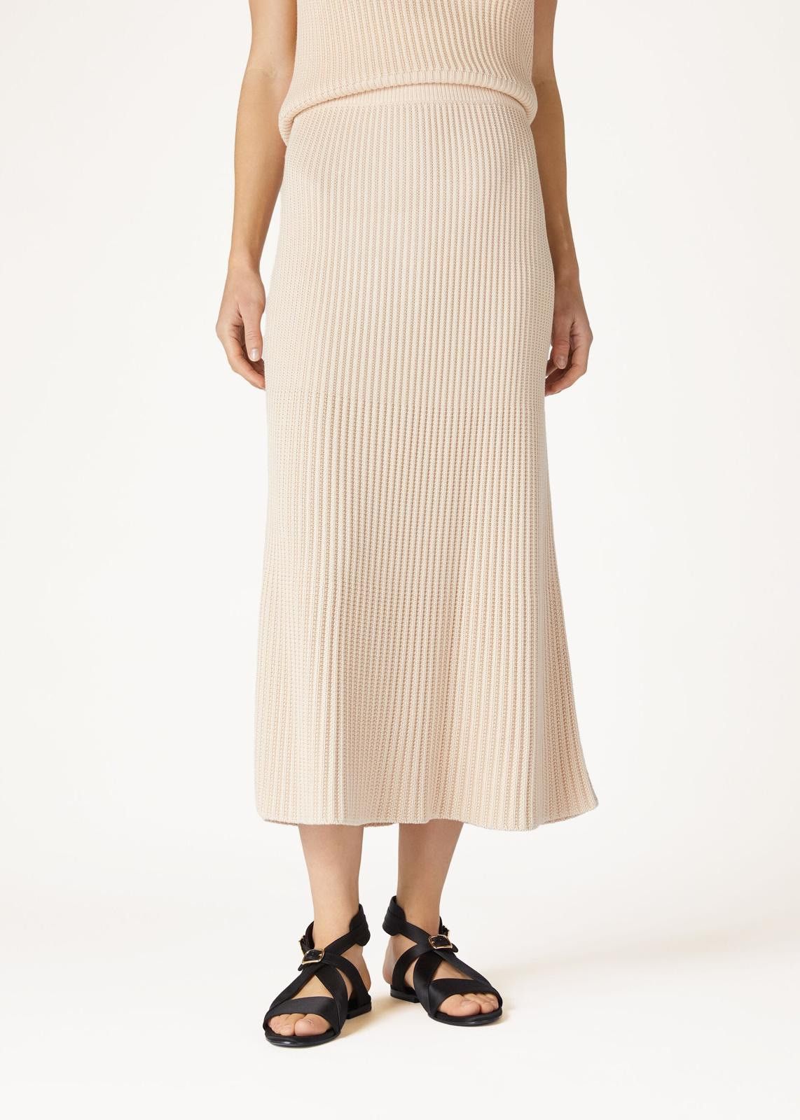 Loro Piana o1srvl11e0125 FAN9692 Ikeda Skirt in Beige Size 30" / US 8 / IT 44 - 2 Thumbnail