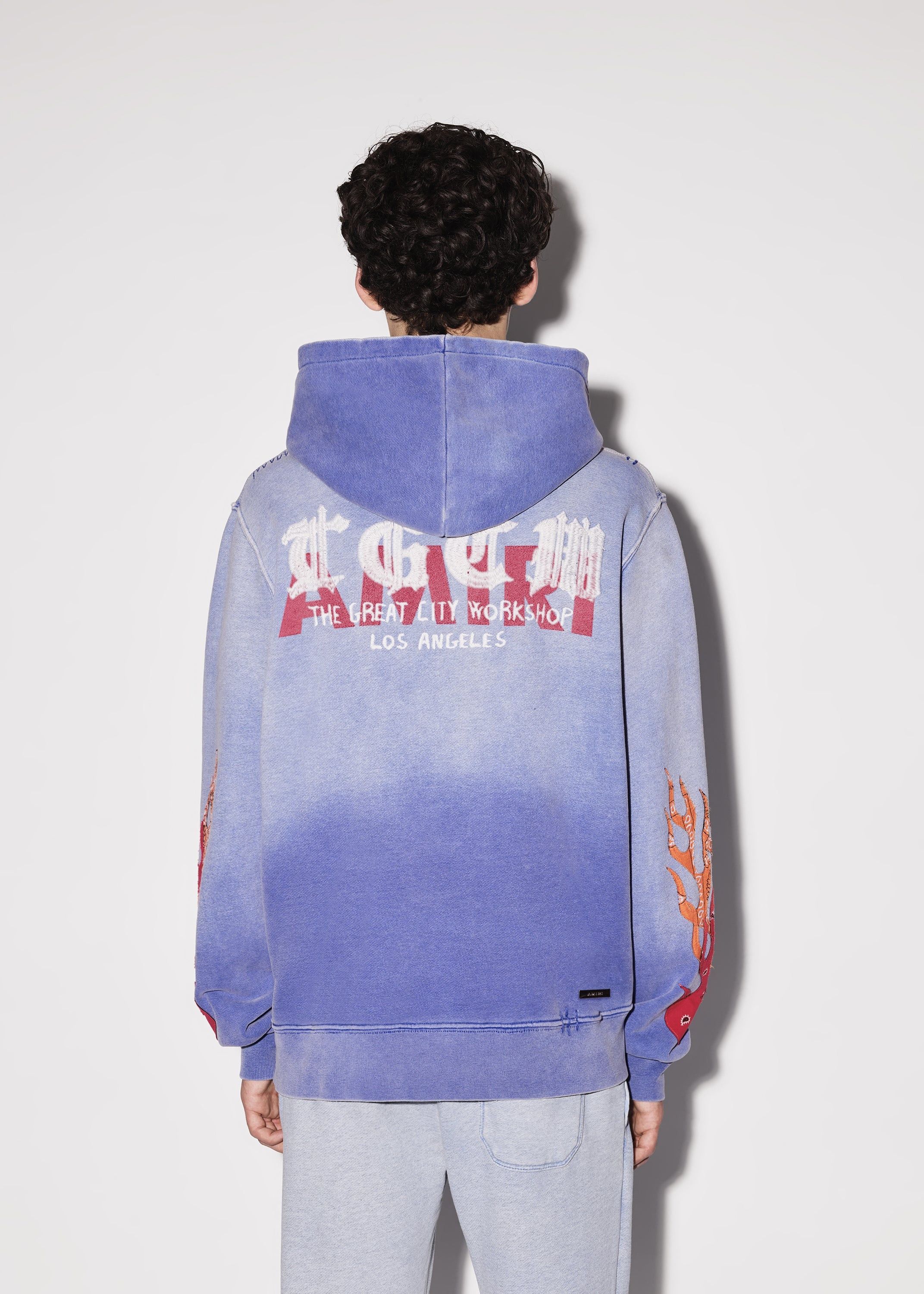 Amiri o1mle0925 T.G.C.W Flames Hoodies in Blue Size US S / EU 44-46 / 1 - 4 Thumbnail