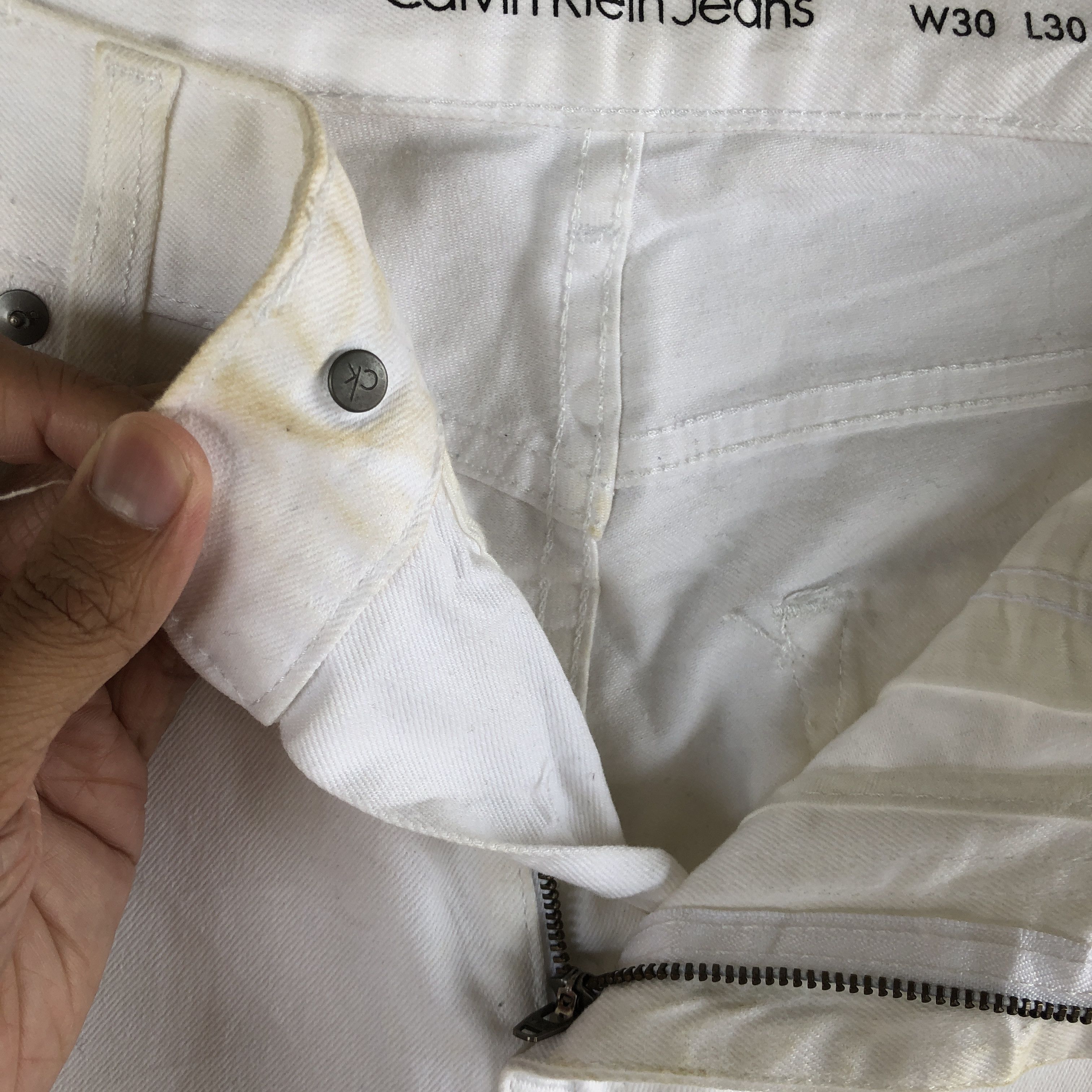 Calvin Klein Vintage Y2K Calvin Klein Jeans White Calvin Klein Denim Size US 32 / EU 48 - 7 Thumbnail