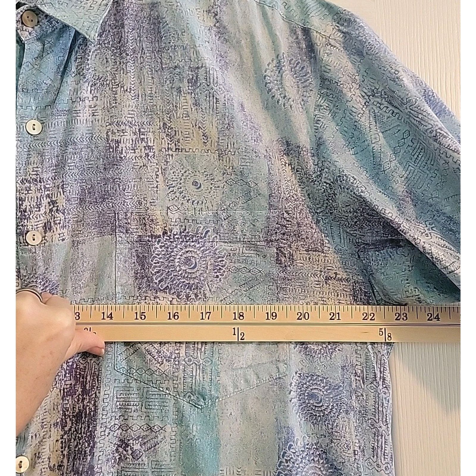Tori Richard Tori Richard Medium Blue Aloha Hawaiian Pearl Buttons Cotton Size US M / EU 48-50 / 2 - 10 Thumbnail