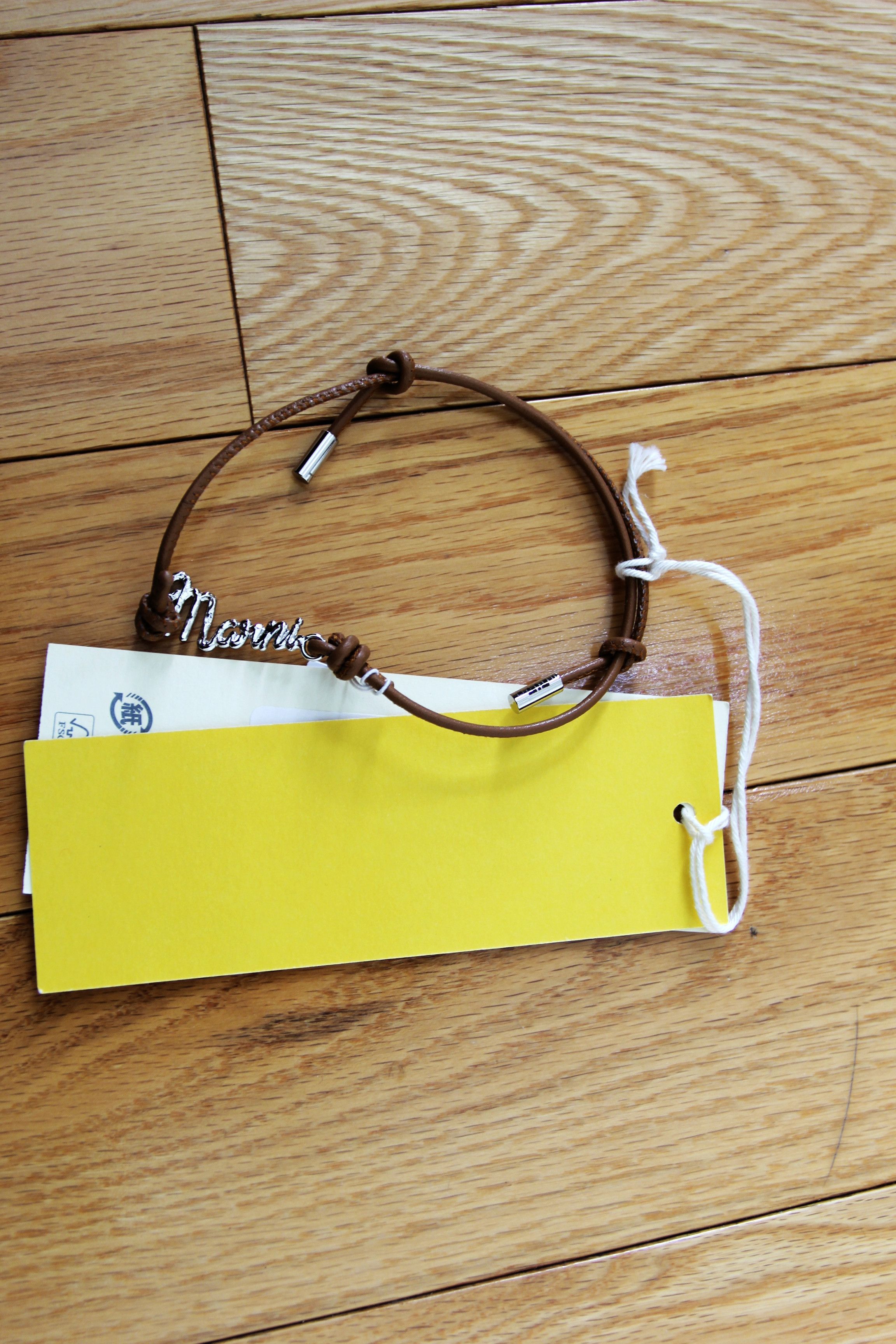 Marni BNWT AW22 MARNI LOGO PLAQUE ROPE BRACELET BROWN Size ONE SIZE - 2 Thumbnail