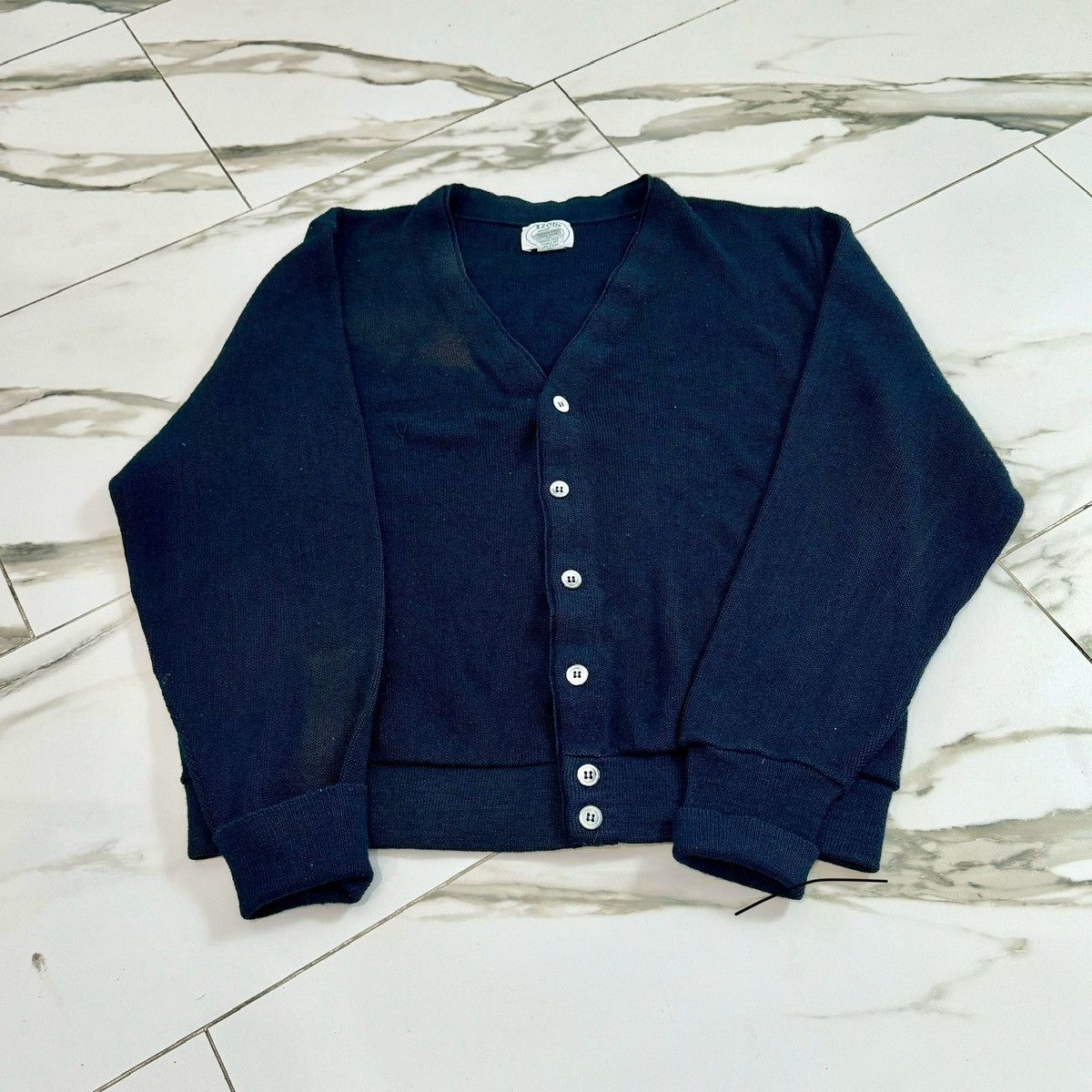 Lacoste × Vintage VINTAGE LACOSTE NAVY CARDIGAN! Size US M / EU 48-50 / 2 - 1 Thumbnail