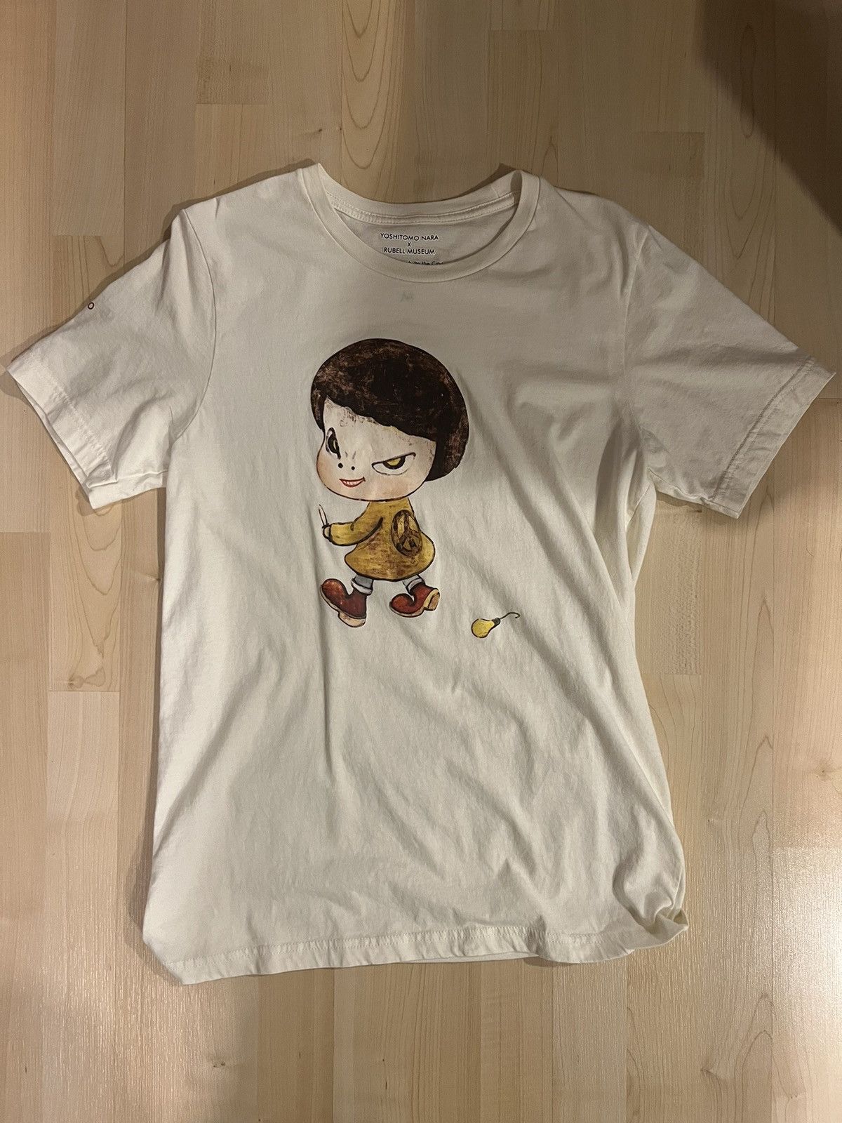 image of Vintage Yoshitomo Nara Tee in Beige, Men's (Size Medium)