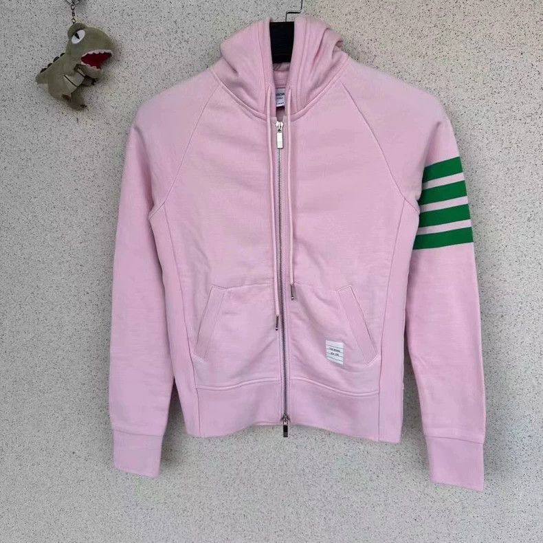 Thom Browne Thom Browne Pink zip hoodie Size US S / EU 44-46 / 1 - 1 Thumbnail