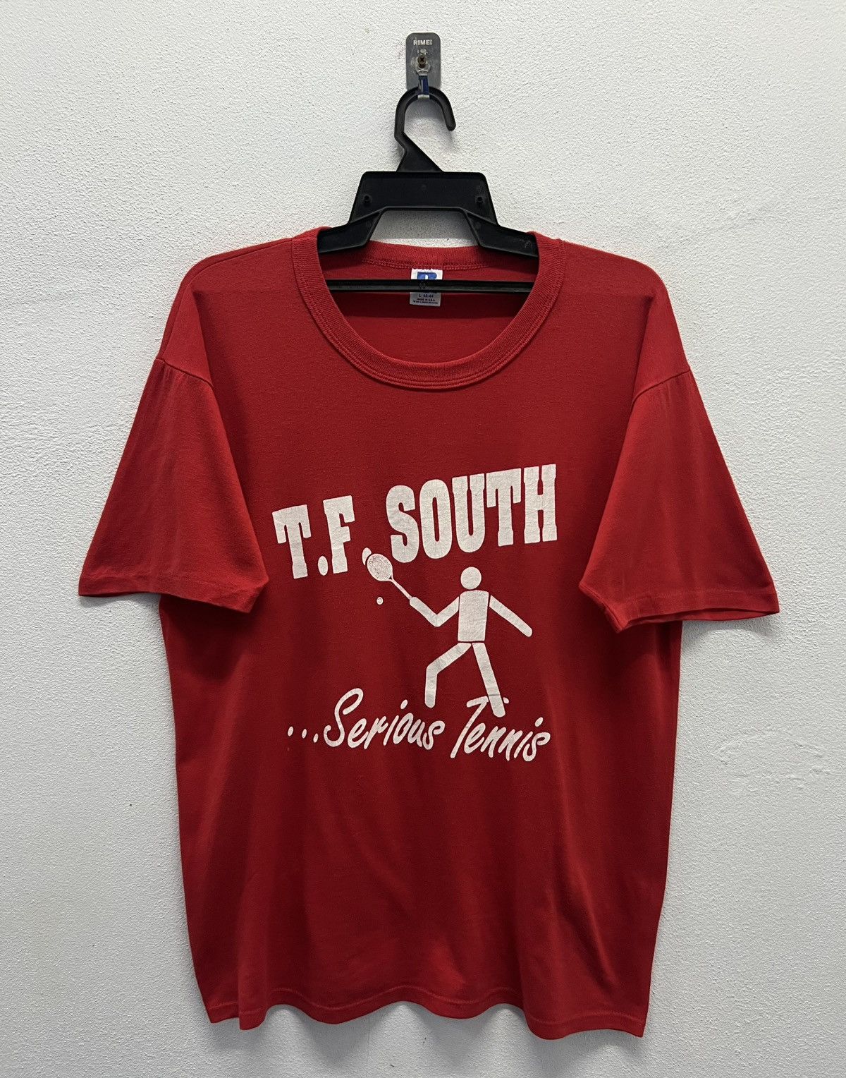 Russell Athletic × Vintage VINTAGE RUSSELL ATHLETIC T.F SOUTH SERIOUS TENNIS TEE SHIRT Size US L / EU 52-54 / 3 - 1 Thumbnail