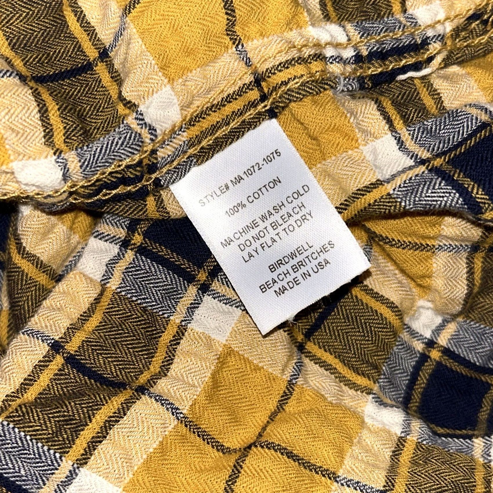 Vintage Birdwell Beach Britches Flannel Shirt USA Made Plaid Button Up Men’s Small Size US S / EU 44-46 / 1 - 5 Thumbnail