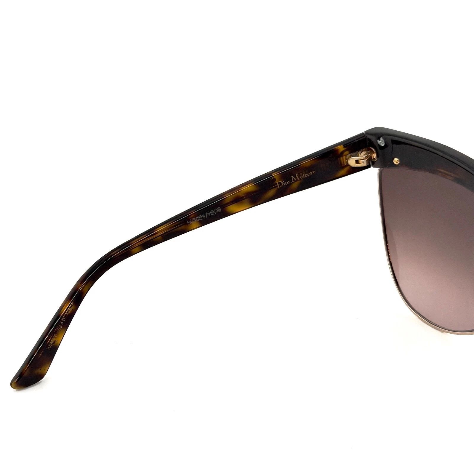 Christian Dior Monsieur CHRISTIAN DIOR METEORE Brown 24K Leaf Boutique Sunglasses Size ONE SIZE - 6 Thumbnail