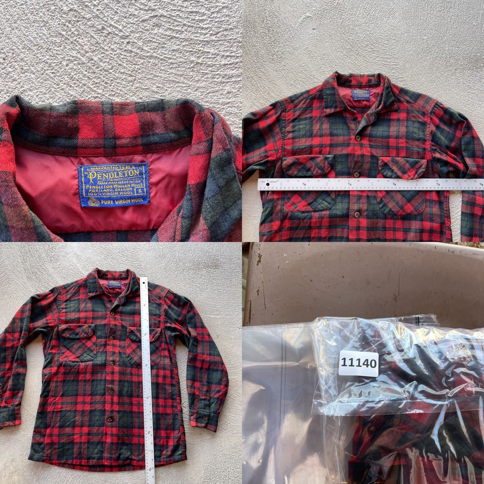Pendleton VINTAGE Pendleton Shirt Mens Small Red Wool Flannel Button-Up Long Sleeve Collared Plaid Pocketed 60s 70s Classic Mens Size US S / EU 44-46 / 1 - 8 Thumbnail