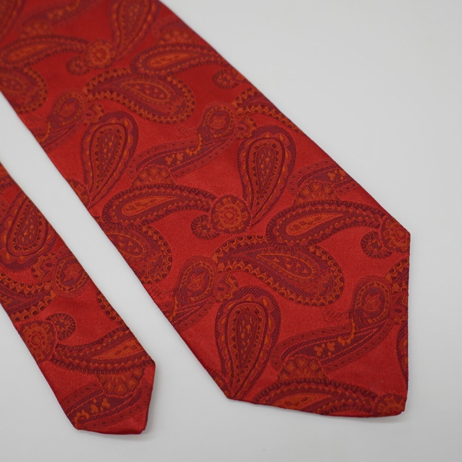 Robert Talbott Robert Talbott Best Of Class Red Woven Paisley Silk Tie Mad Size ONE SIZE - 1 Thumbnail