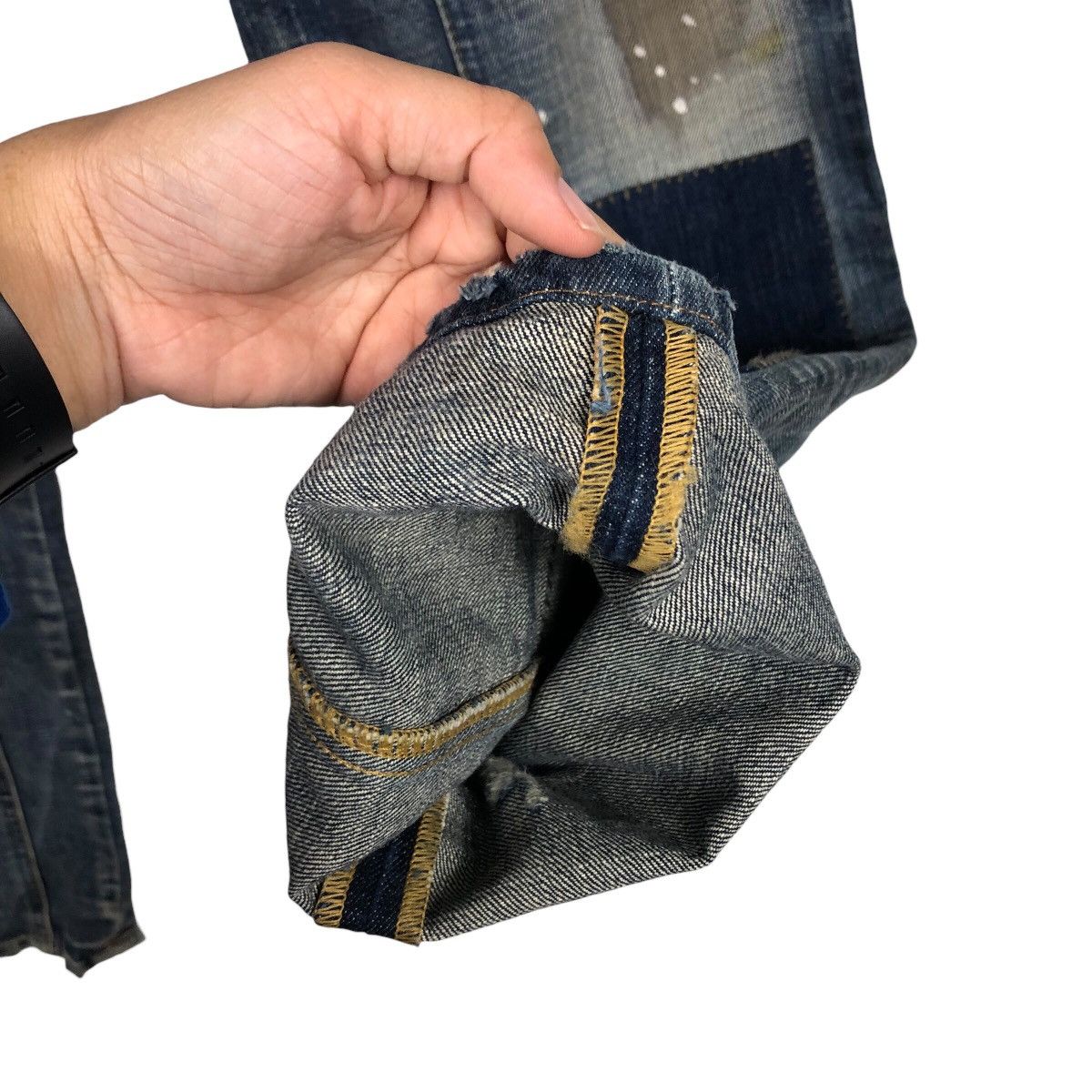 Dsquared2 📌Vintage Patchwork Denim Jeans Dsquared2 Made in Italy Size US 38 / EU 54 - 15 Thumbnail