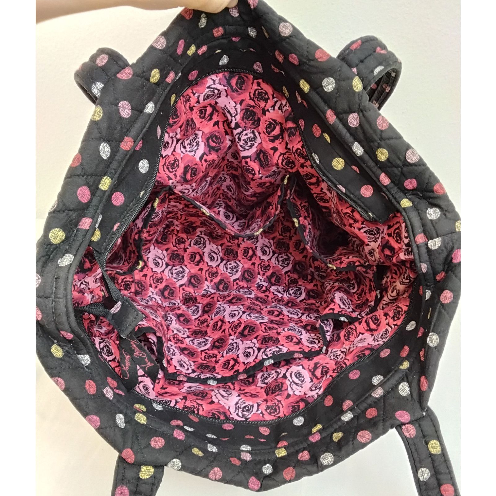 Vera Bradley Vera Bradley Tote Bag Work Shoulder Bag Black Havana Dots Size ONE SIZE - 10 Thumbnail