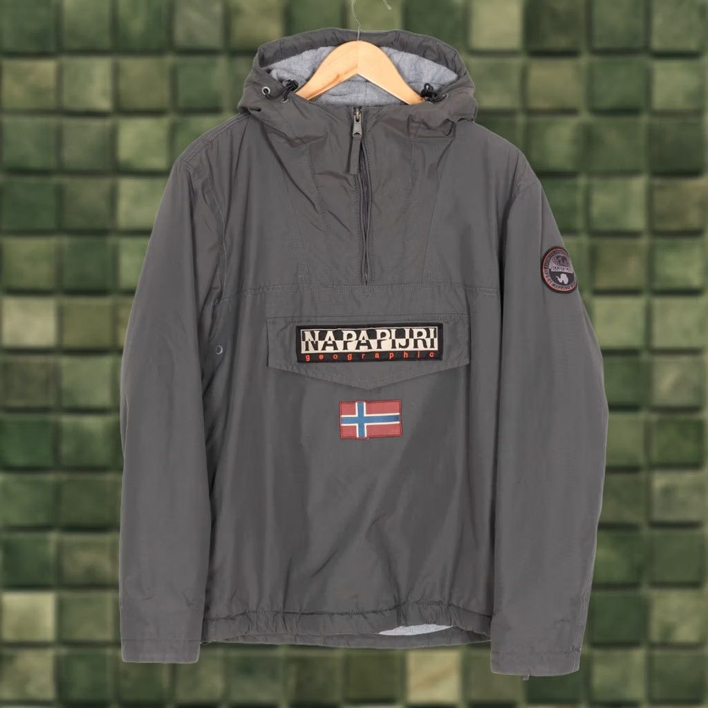 Napapijri Napapijri Jacket Winter Rainforest Hooded Anorak Jacket Men XS Grey MJ6164 Size US XS / EU 42 / 0 - 1 Thumbnail