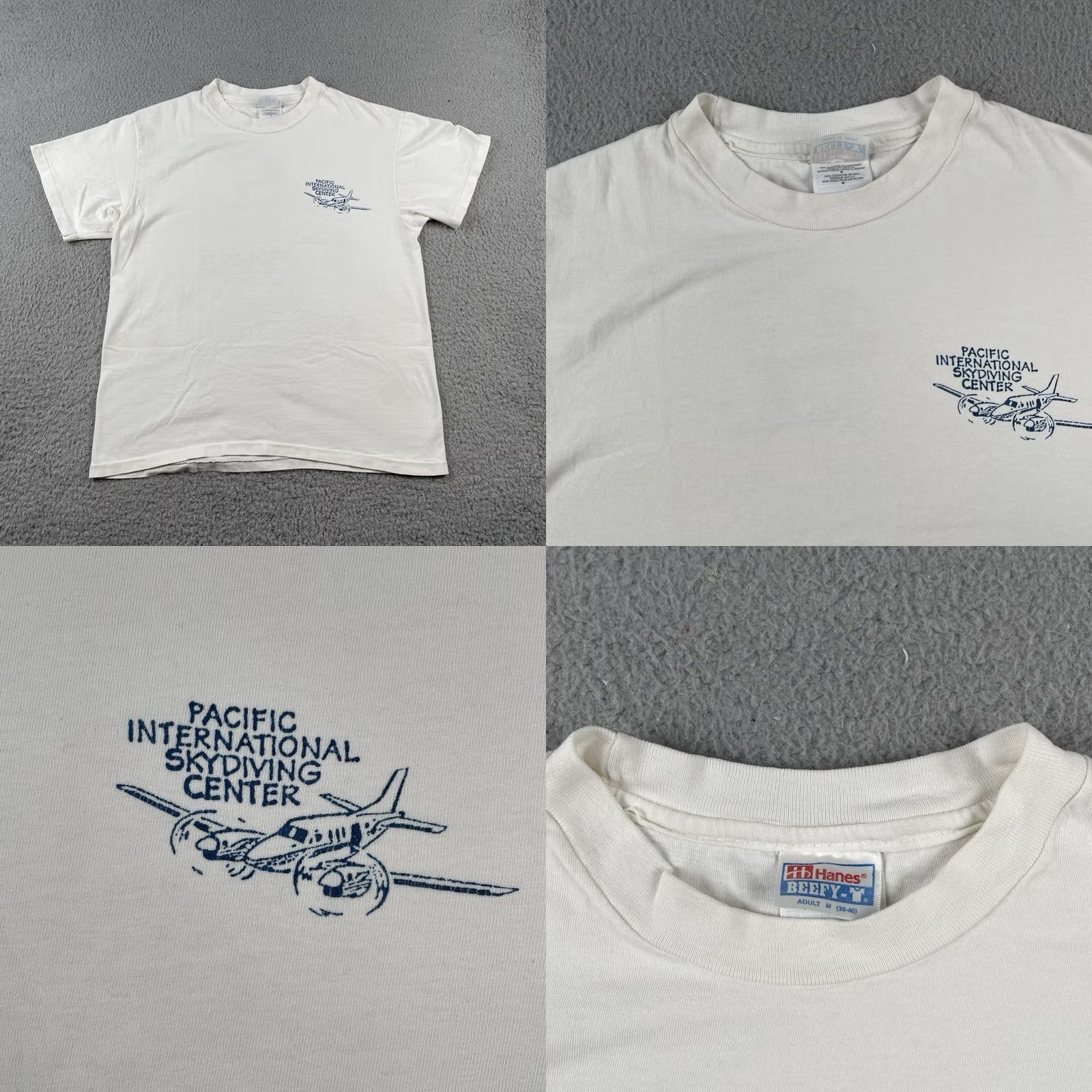Hanes VINTAGE Hanes Beefy-T Shirt M White Size US M / EU 48-50 / 2 - 8 Thumbnail