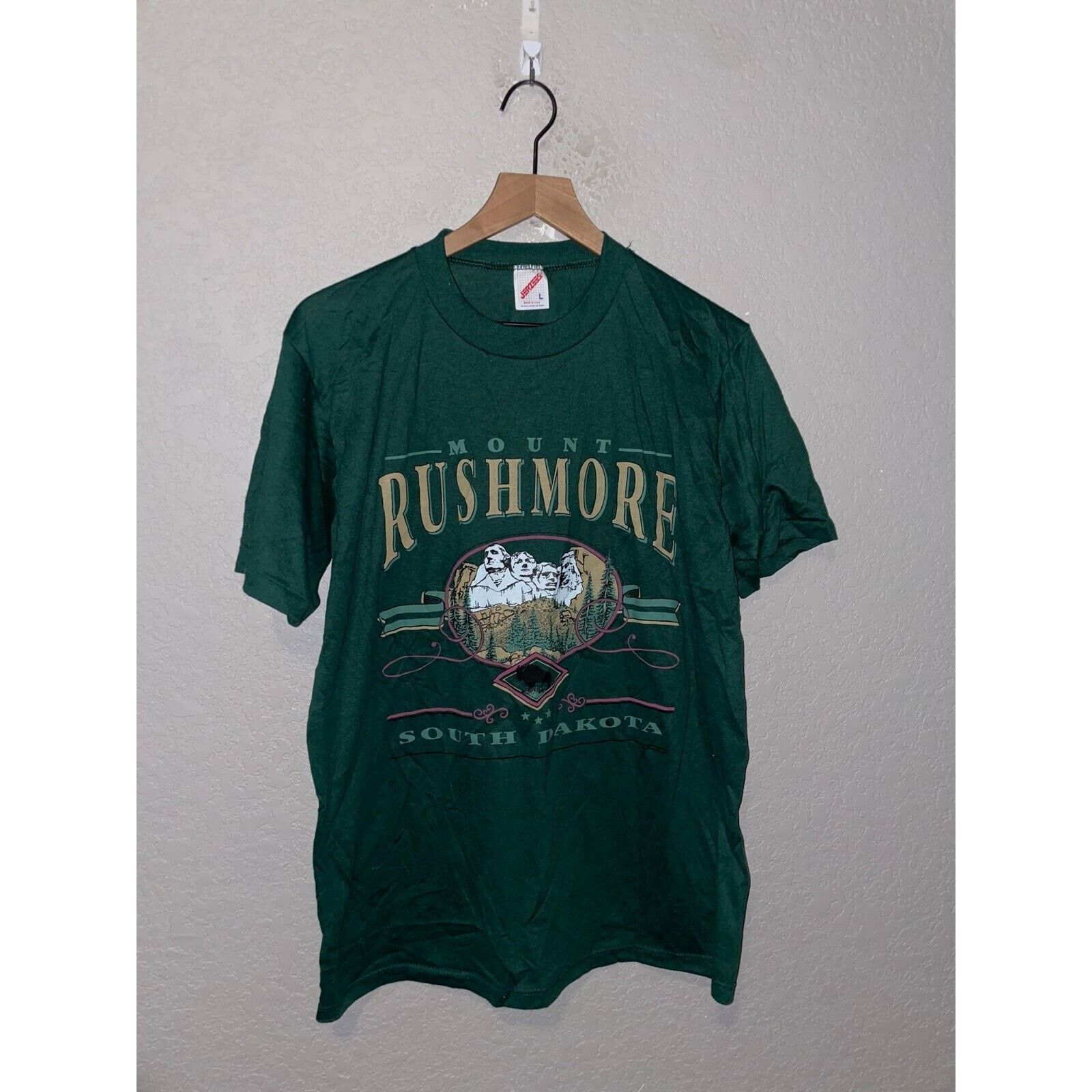 Jerzees Vintage Test Print Shirt Mount Rushmore Maine Naples Tee 90s Size US L / EU 52-54 / 3 - 1 Thumbnail