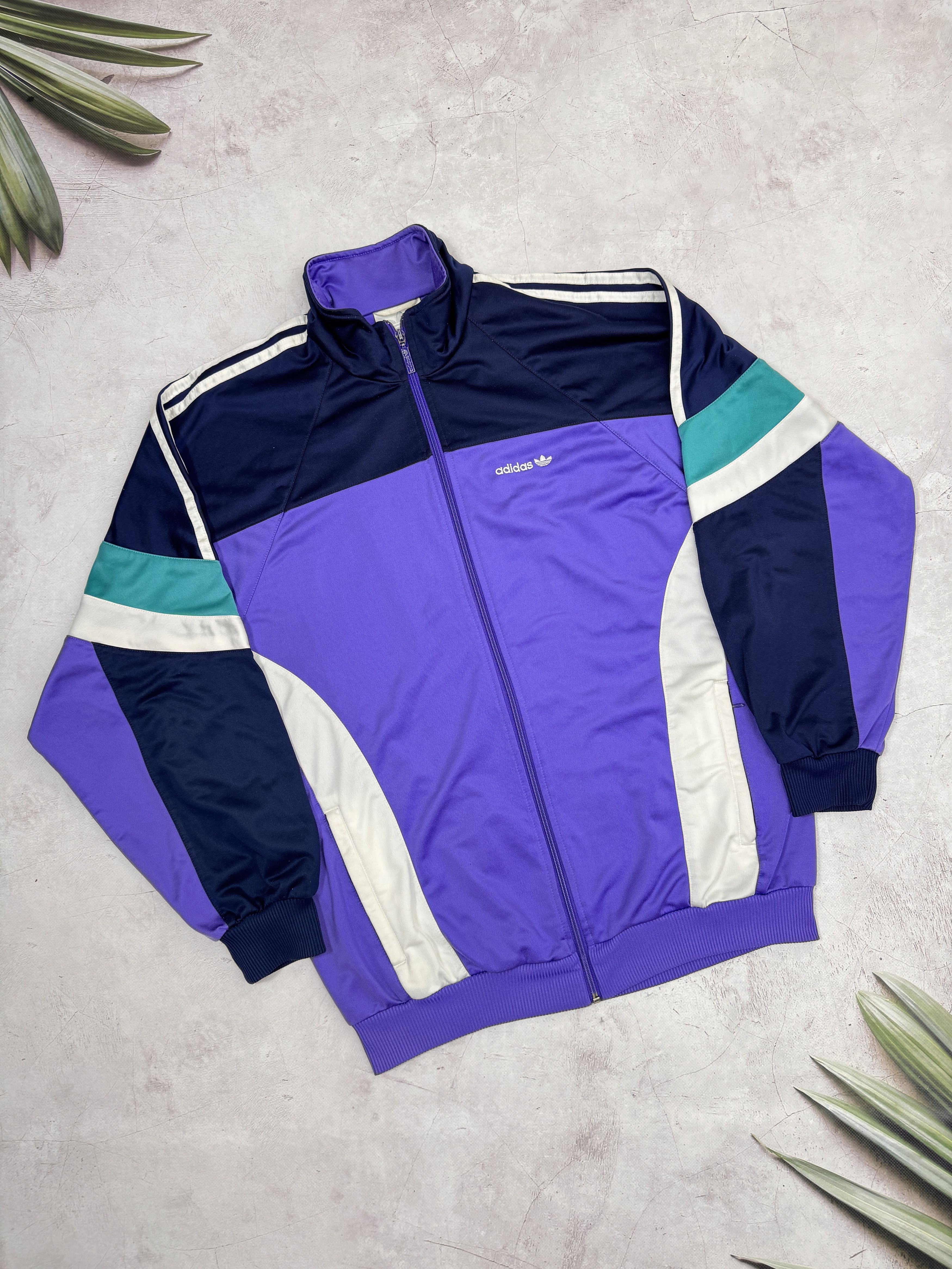 Adidas × Vintage Vintage Adidas Track Jacket Purple & Dark Blue Size US L / EU 52-54 / 3 - 1 Thumbnail