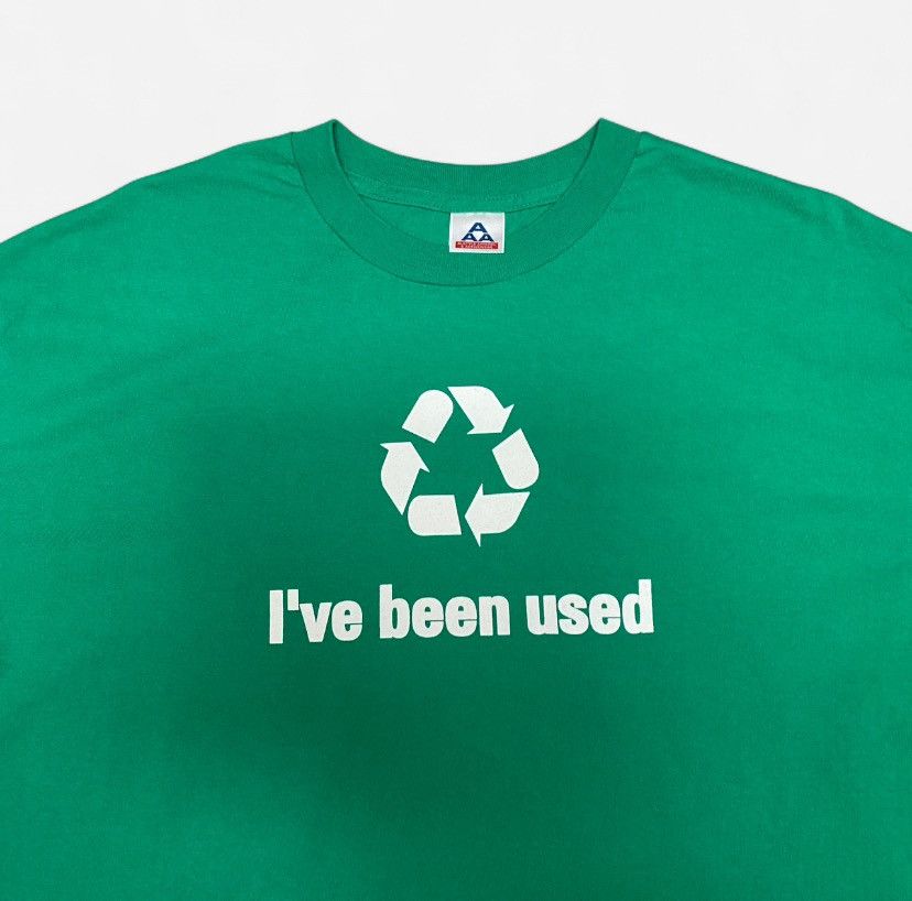 AAA Y2K I’ve been used recycled green funny T-shirt Size US XL / EU 56 / 4 - 1 Thumbnail