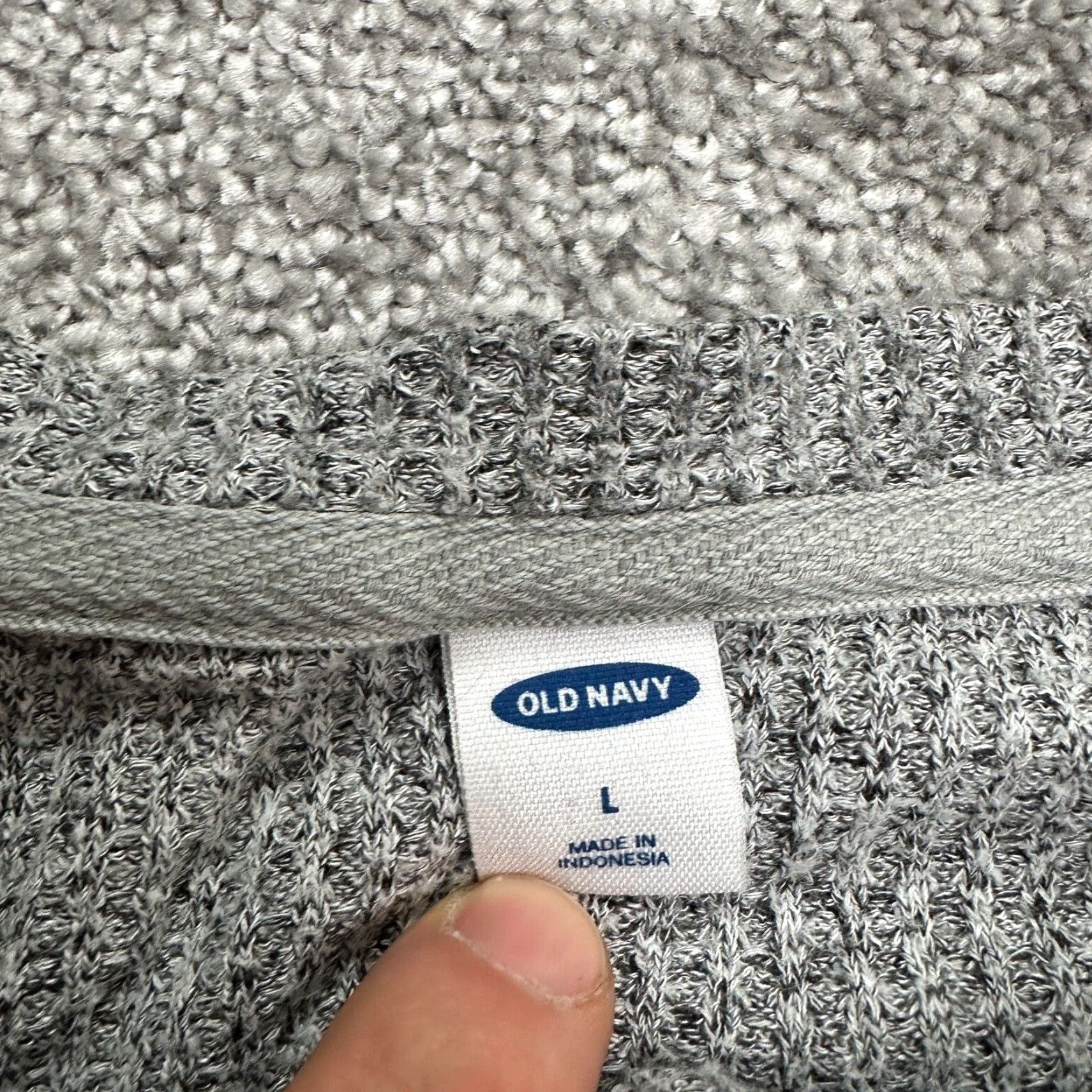 Old Navy Old Navy Henley Pullover Sweater Women L Gray Knit Casual Work Outdoor Size L / US 10 / IT 46 - 4 Thumbnail