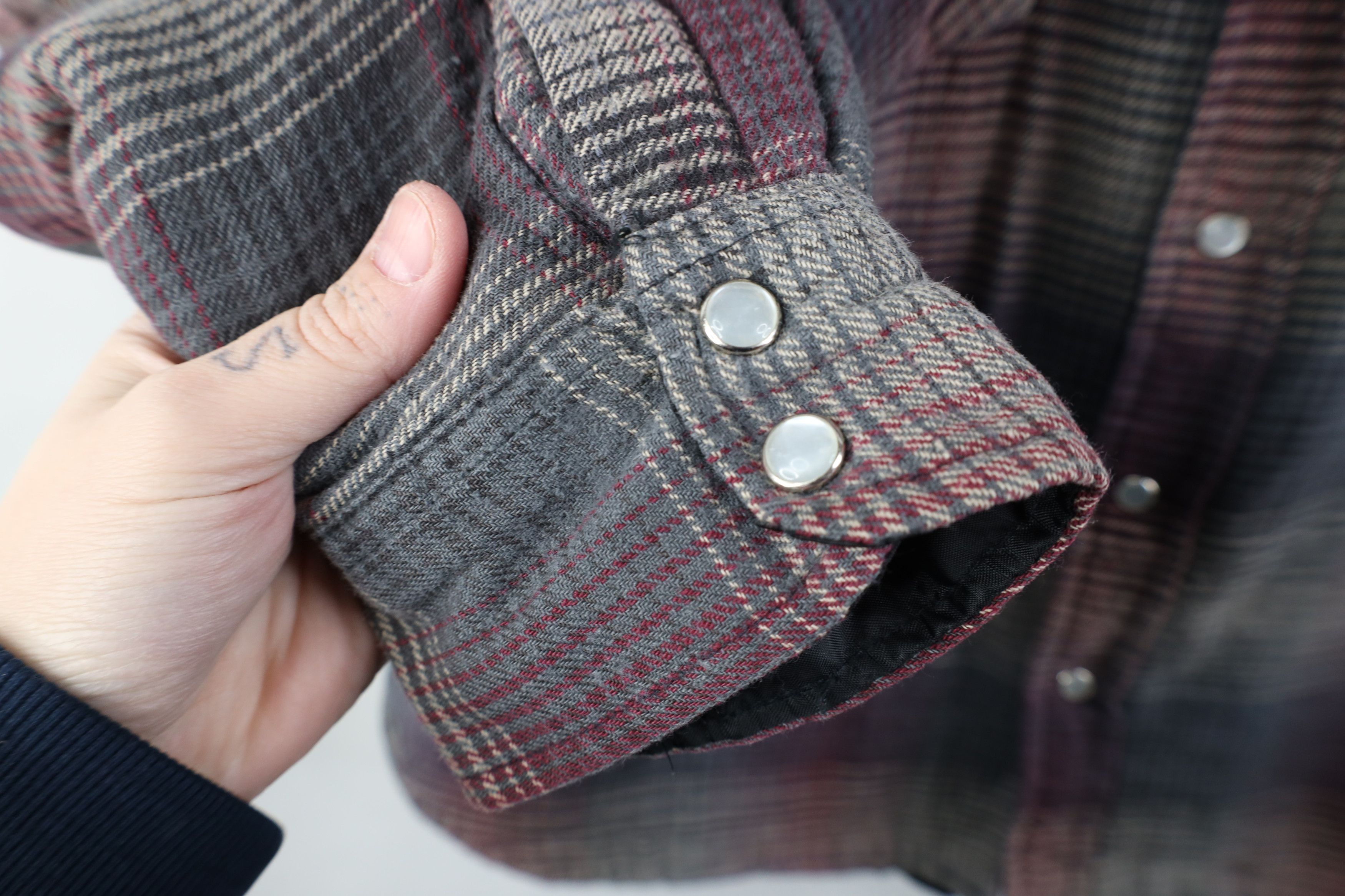FiveBrother Vintage 90s Five Brother Flannel Snap Button Shirt Jacket Size US L / EU 52-54 / 3 - 6 Thumbnail
