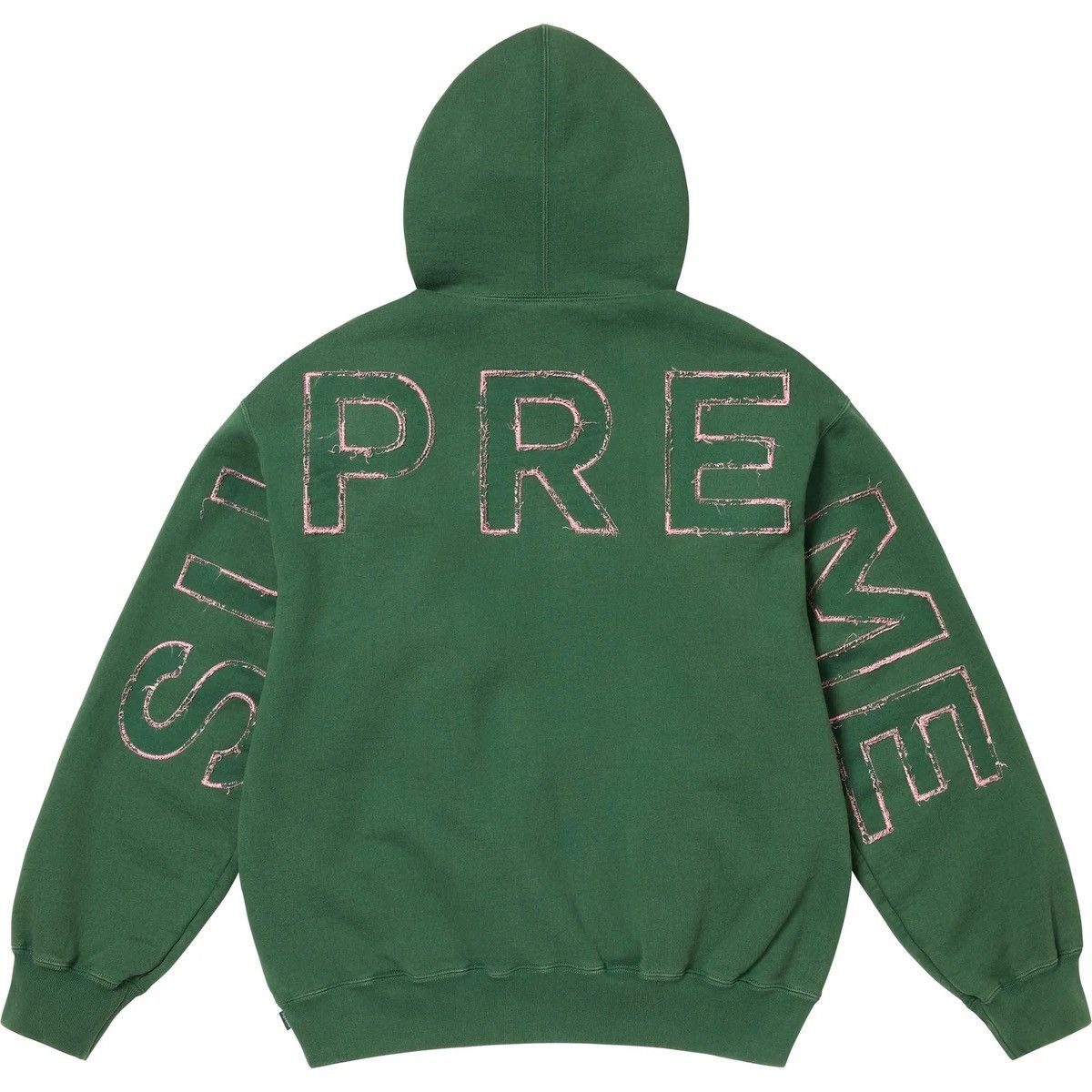 Supreme SUPREME SS25 FRAYED HOODED SWEATSHIRT GREEN BNIB IN HAND Size US M / EU 48-50 / 2 - 1 Thumbnail