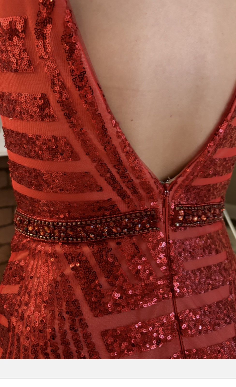 Other Red JVN by Jovani Prom Dress/Gown With Mesh Inserts NWT 8 Size M / US 6-8 / IT 42-44 - 4 Thumbnail