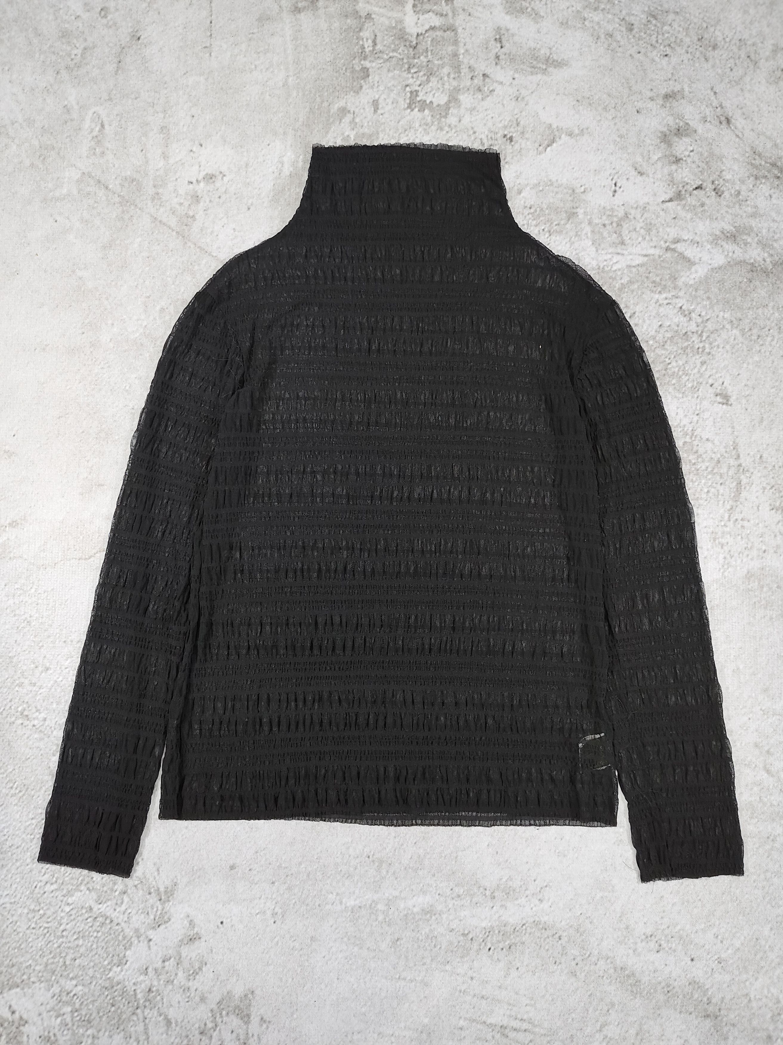 Japanese Brand Libby&Rose- Gothic Sheer Wrinkle Textured Layering Top Size L / US 10 / IT 46 - 4 Thumbnail