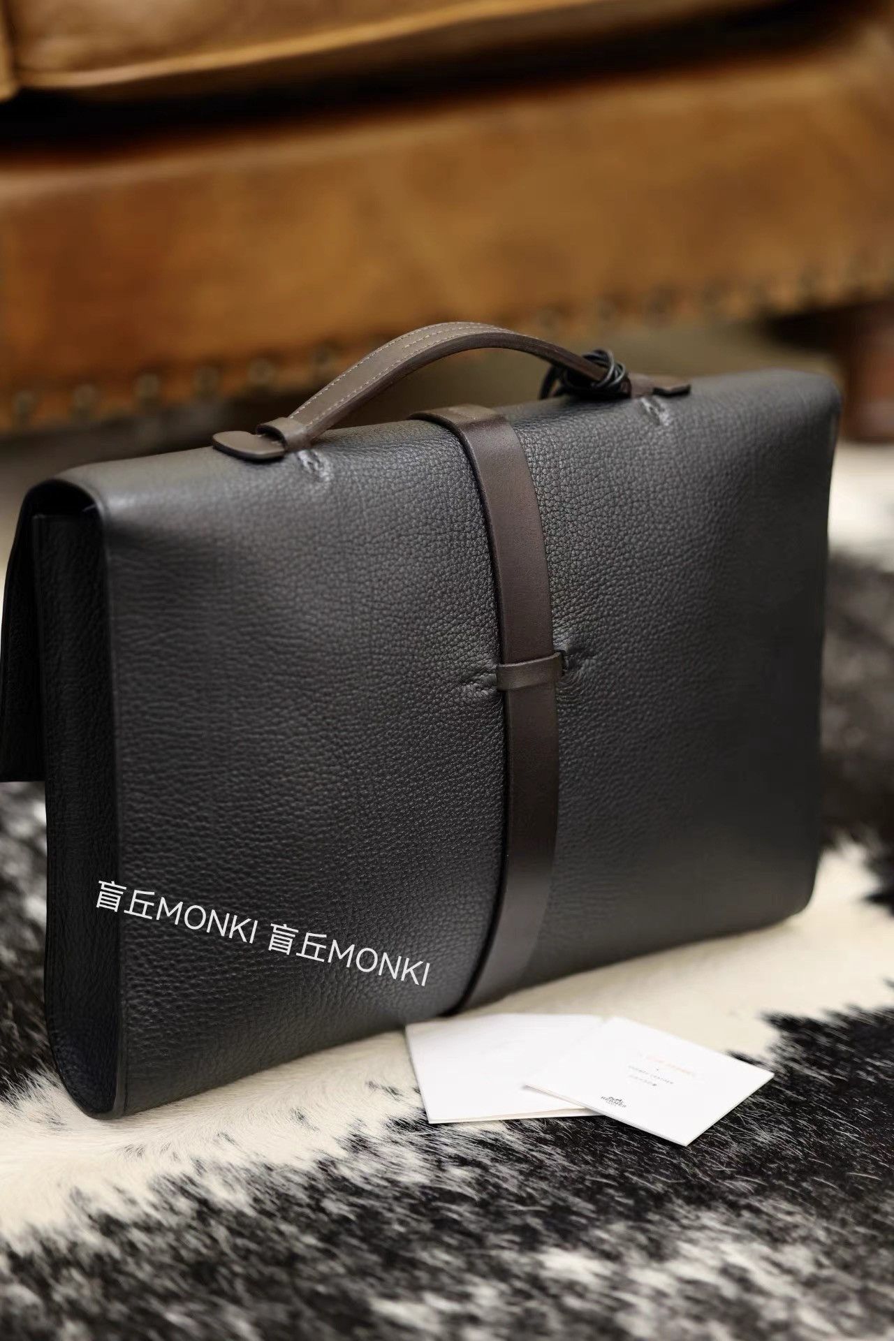 Hermes Hermès Togo Lychee Grain Laptop Briefcase K32 Size ONE SIZE - 2 Thumbnail