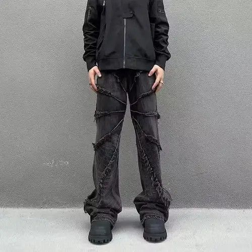 Japanese Brand × Jean Vintage Raw Edge Heavy Rare Jeans Size US 32 / EU 48 - 2 Thumbnail