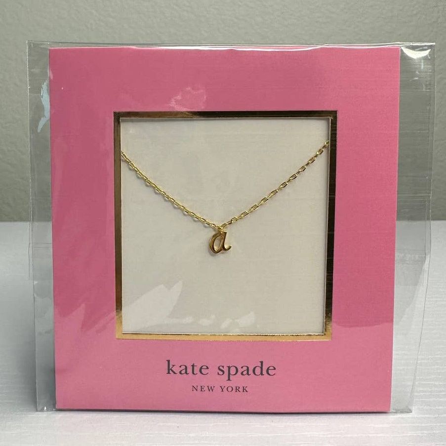 Kate Spade Kate Spade Letter A pendant Gold Tone Necklace Size ONE SIZE - 1 Thumbnail
