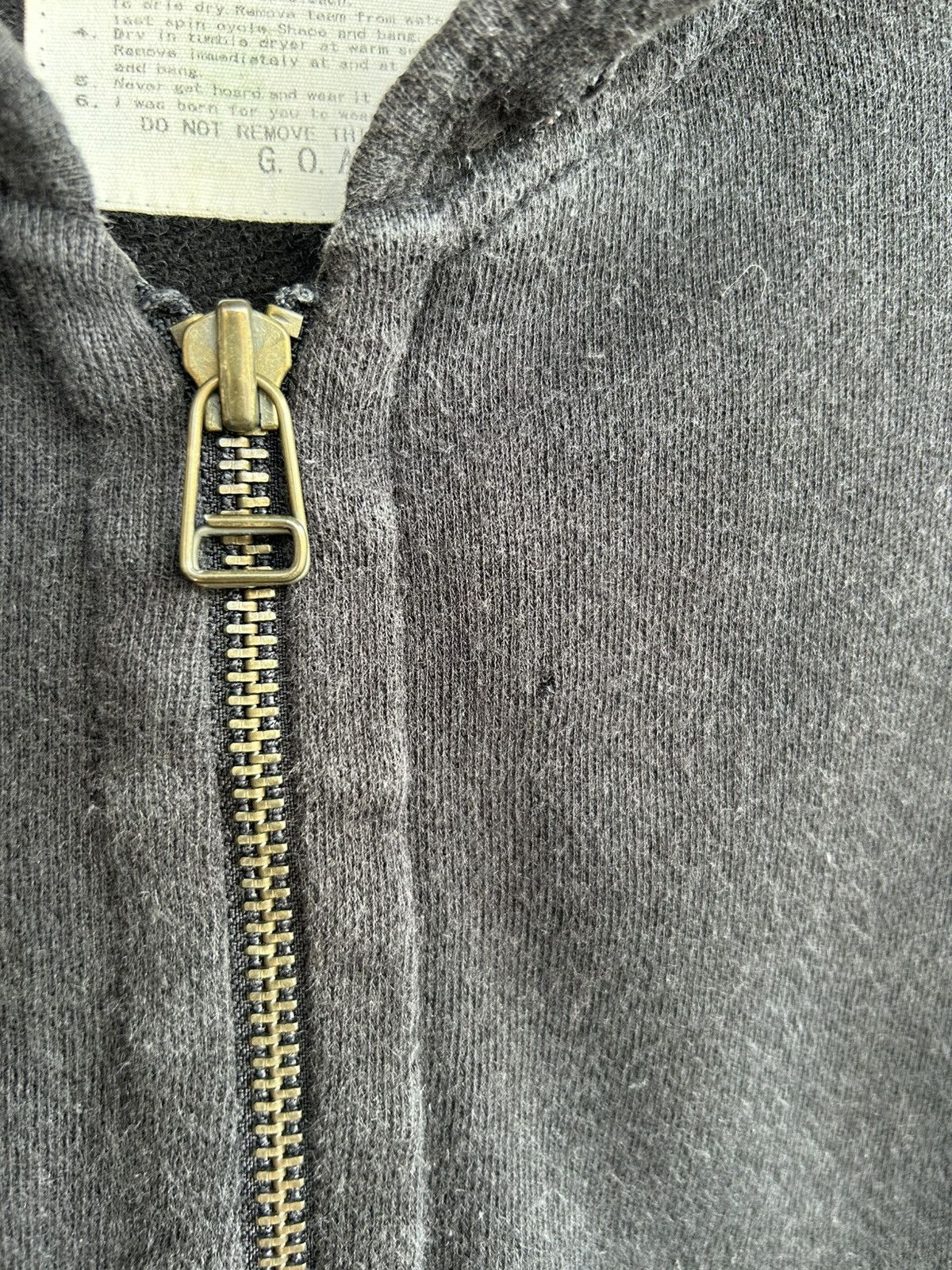 GOA G.O.A Zip Up Sunfaded Hoodie Size ONE SIZE - 6 Thumbnail