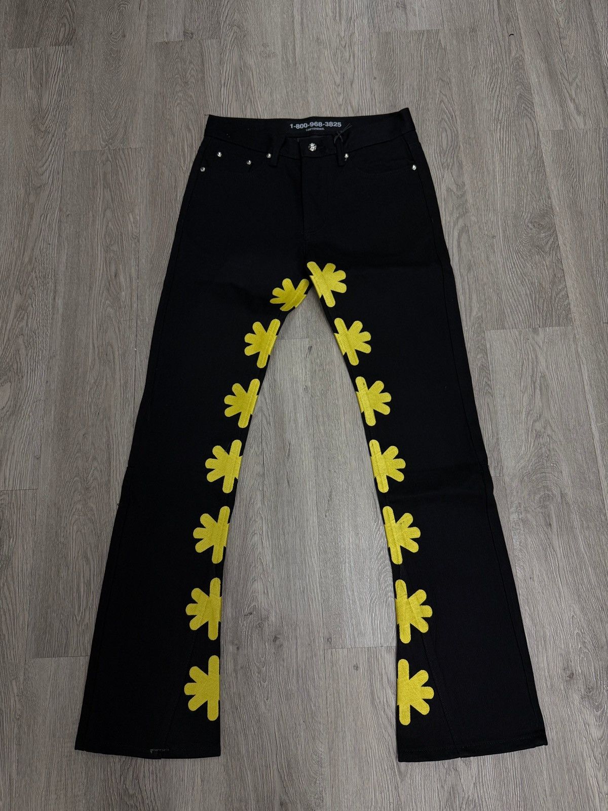 LOSTSHDWS LostSHDWS Denim Black Yellow Jeans Size US 34 / EU 50 - 1 Preview