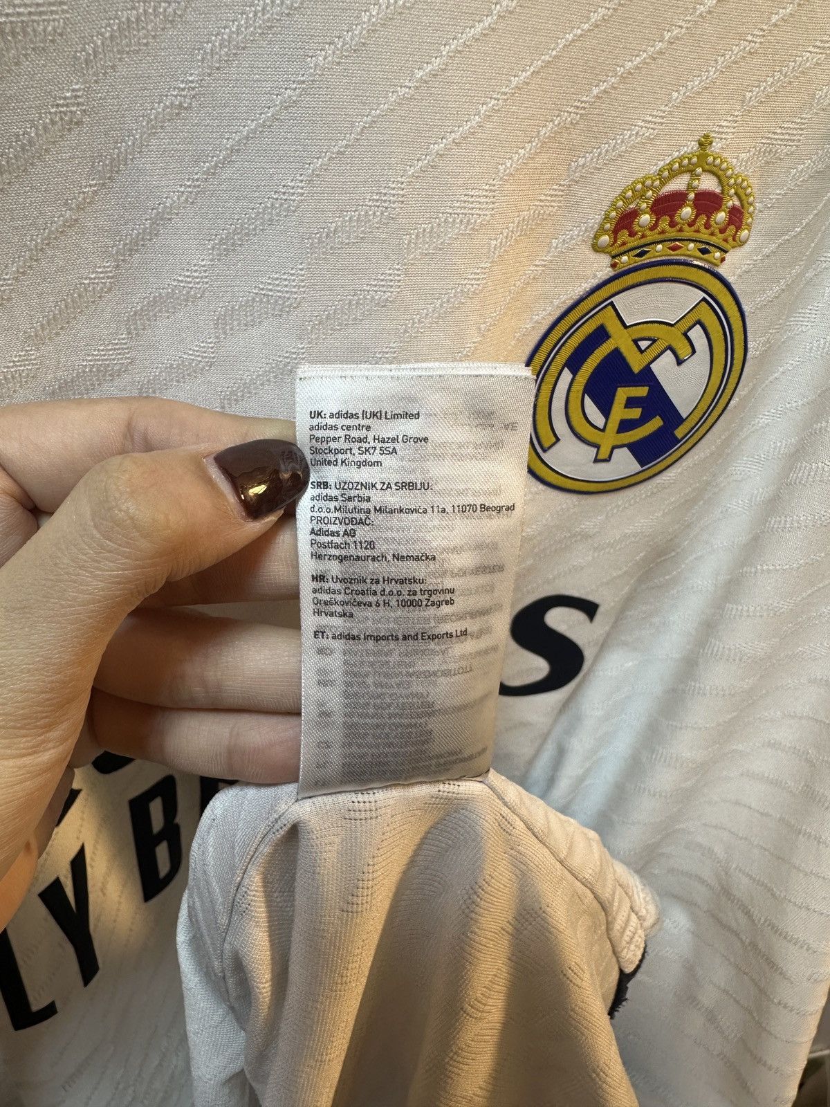 Adidas 2023-2024 RealMadridLongSleevesHomeKitPlayerVersionBECKHAM23 Size US XXL / EU 58 / 5 - 11 Thumbnail