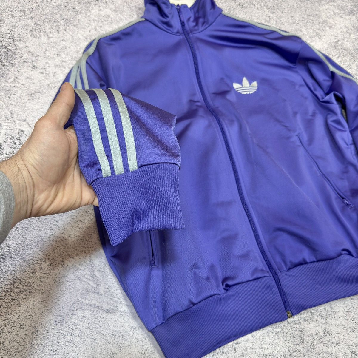 Adidas × Vintage Adidas Track Top Zip Purple L size Size US L / EU 52-54 / 3 - 3 Thumbnail