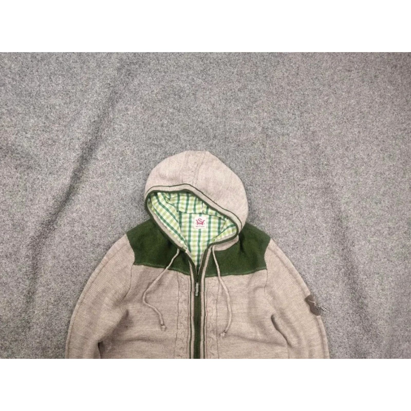 Vintage VINTAGE Spieth & Wensky German Design Knit Wool Blend Gren Beige Full Zip Removable Hoodie Shirt XS? Size US M / EU 48-50 / 2 - 2 Thumbnail