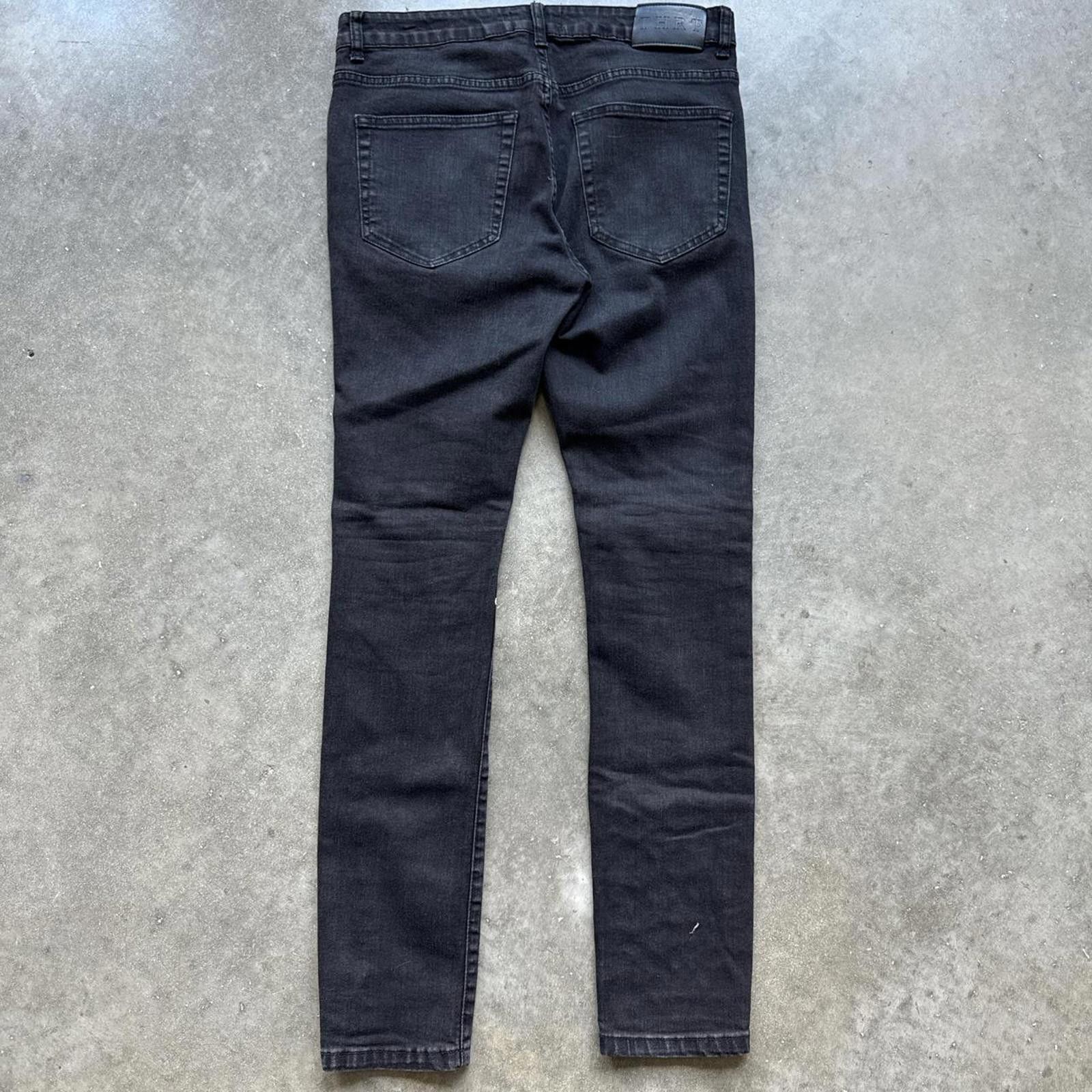 Other THRT Distressed Denim Screen Printed Graphics Skinny Jeans Size US 34 / EU 50 - 2 Thumbnail