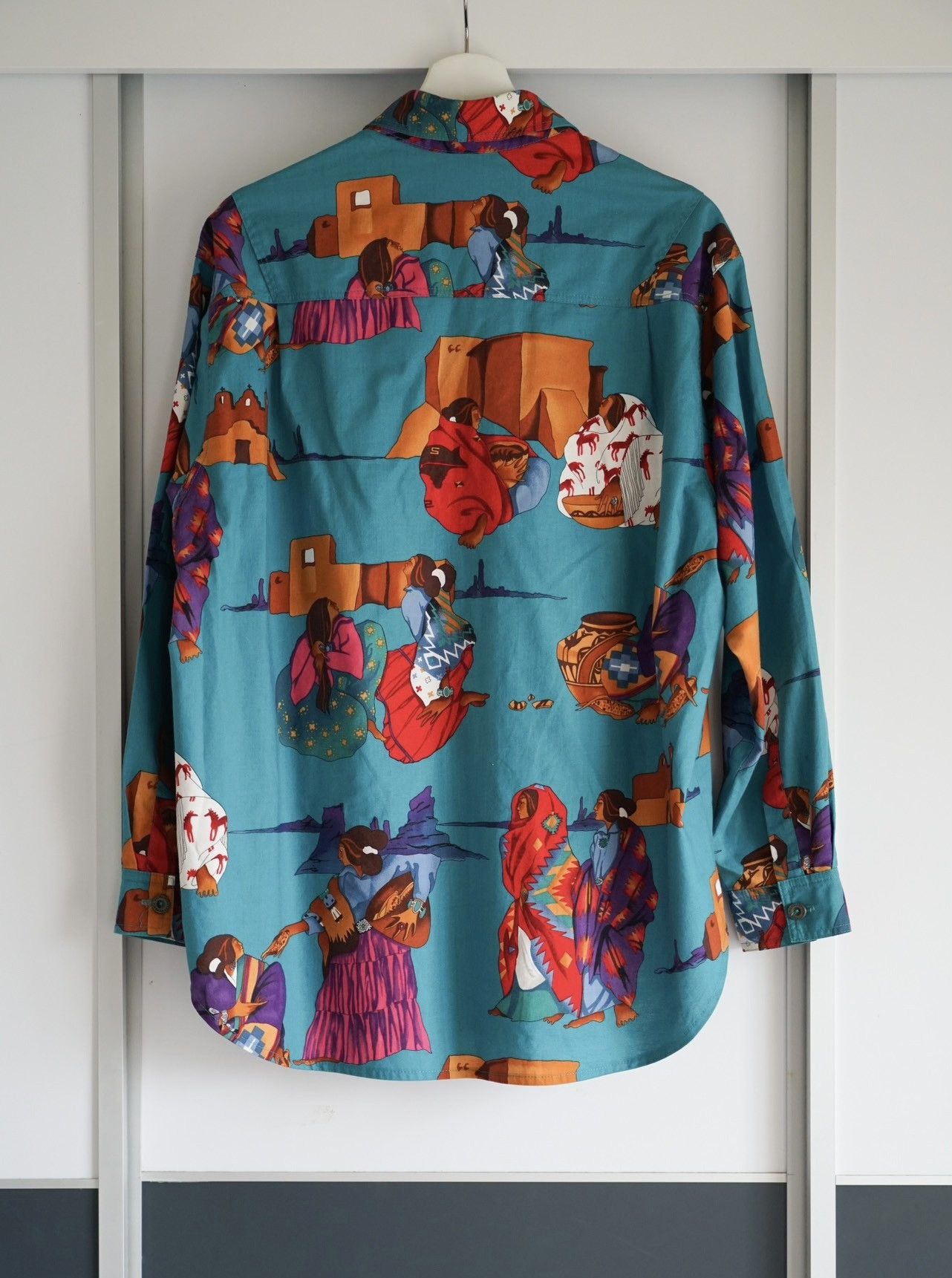 Yohji Yamamoto Yohji Yamamoto 04SS Native American Print Shirt Size US L / EU 52-54 / 3 - 2 Thumbnail